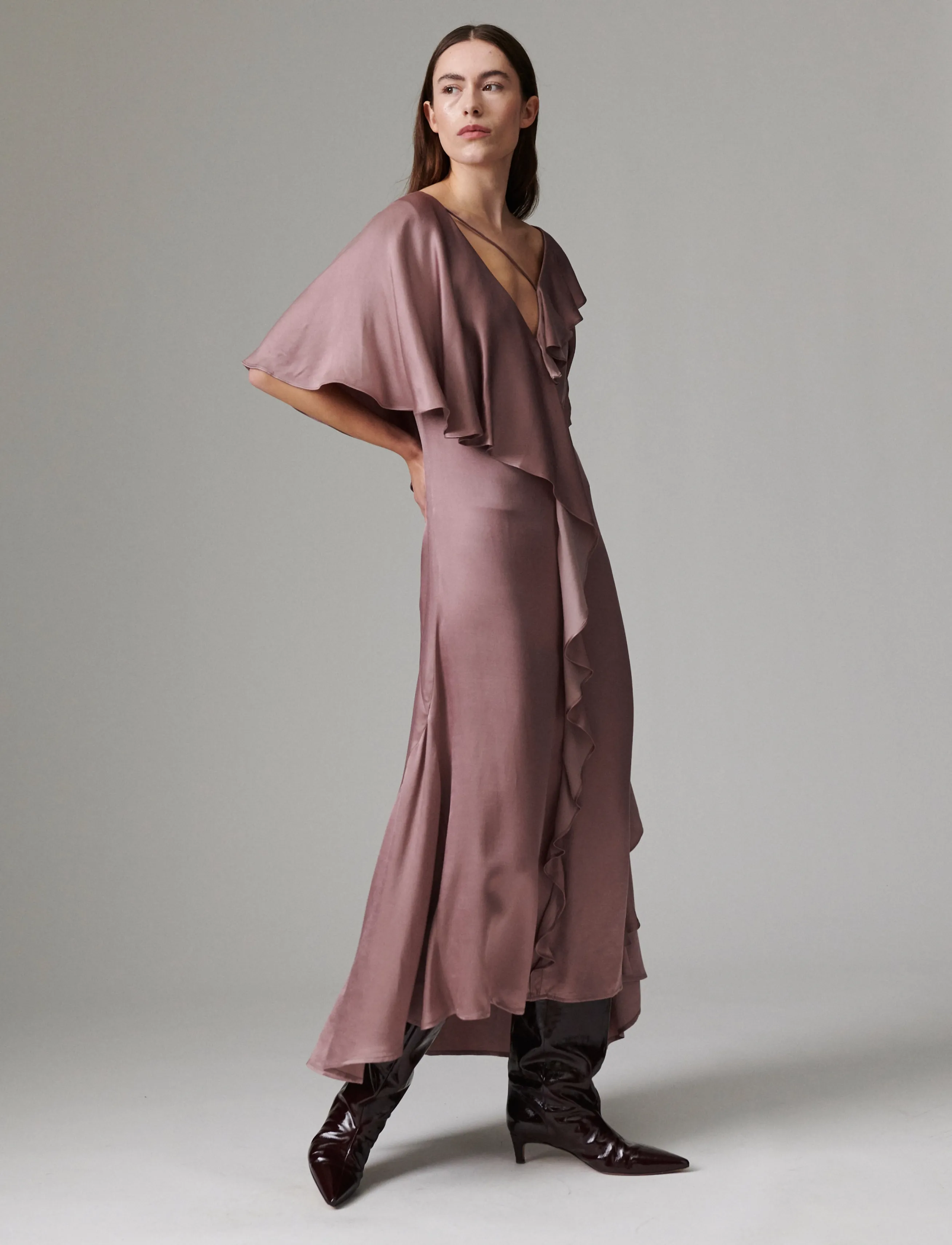 Day Birger et Mikkelsen Cortex Silky Touch, 42, Dresses, Rosa - Maxi Dress, Frauen