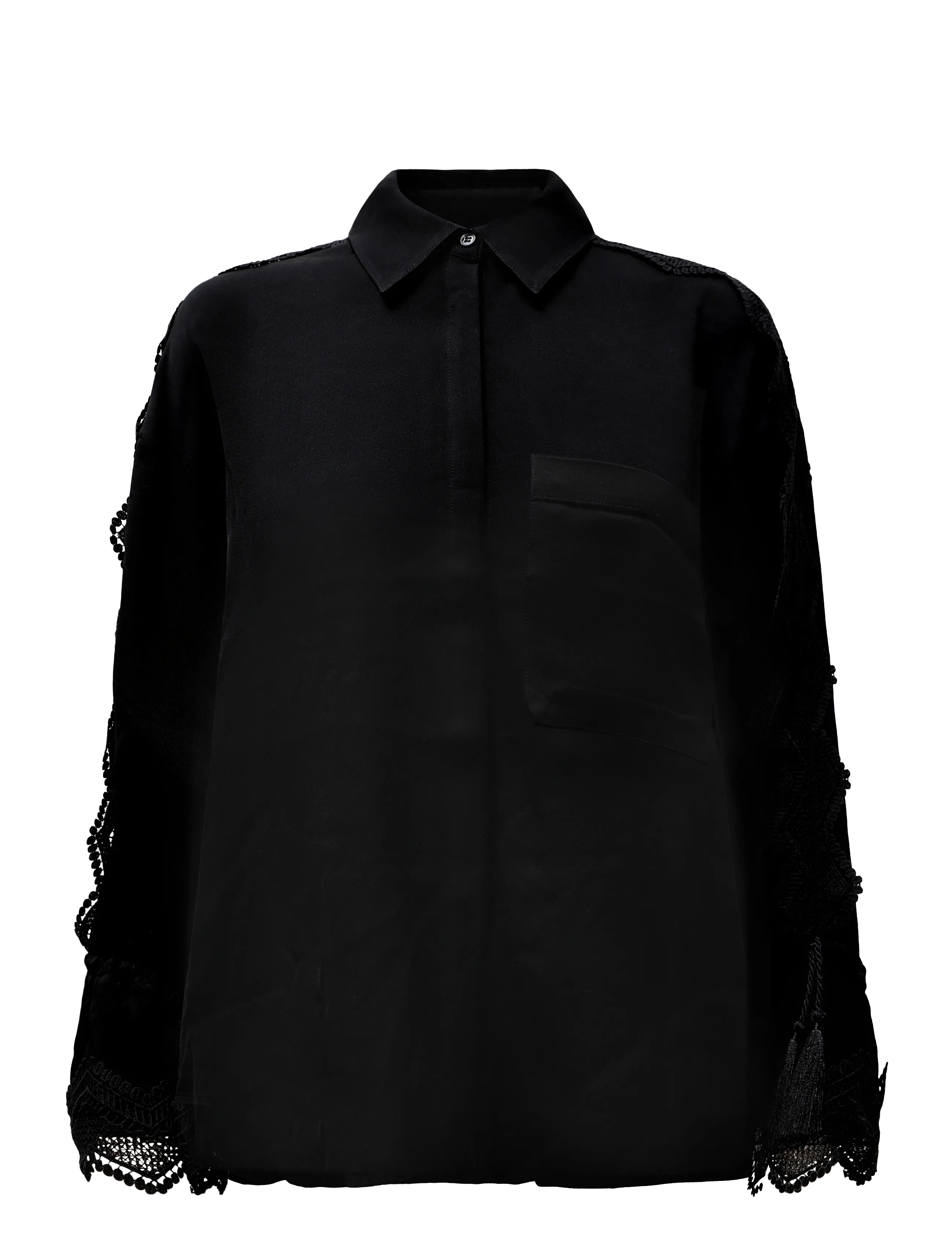 Day Birger et Mikkelsen - Mikana - Matte Crepe - långärmade blusar - black - 1