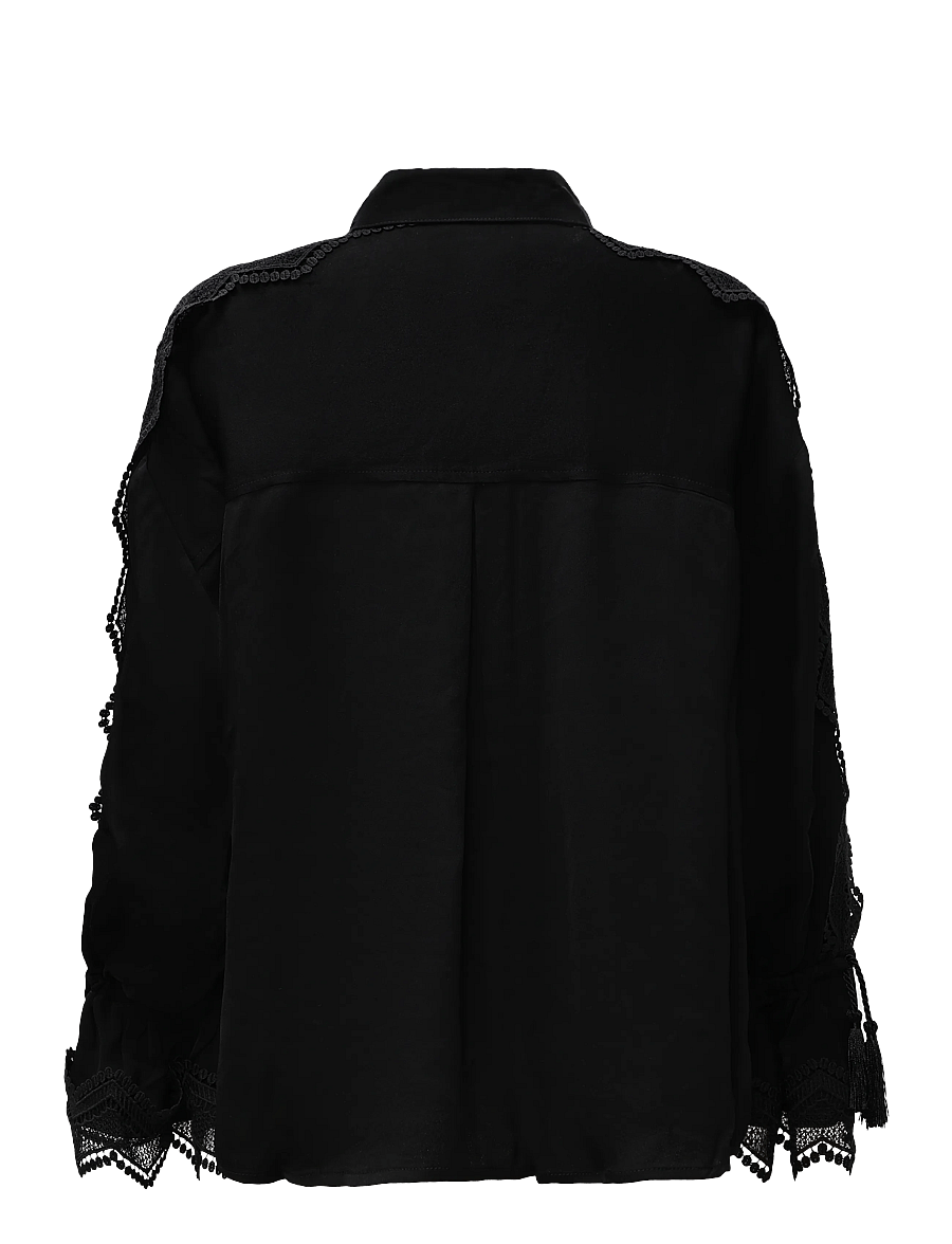 Day Birger et Mikkelsen - Mikana - Matte Crepe - långärmade blusar - black - 2