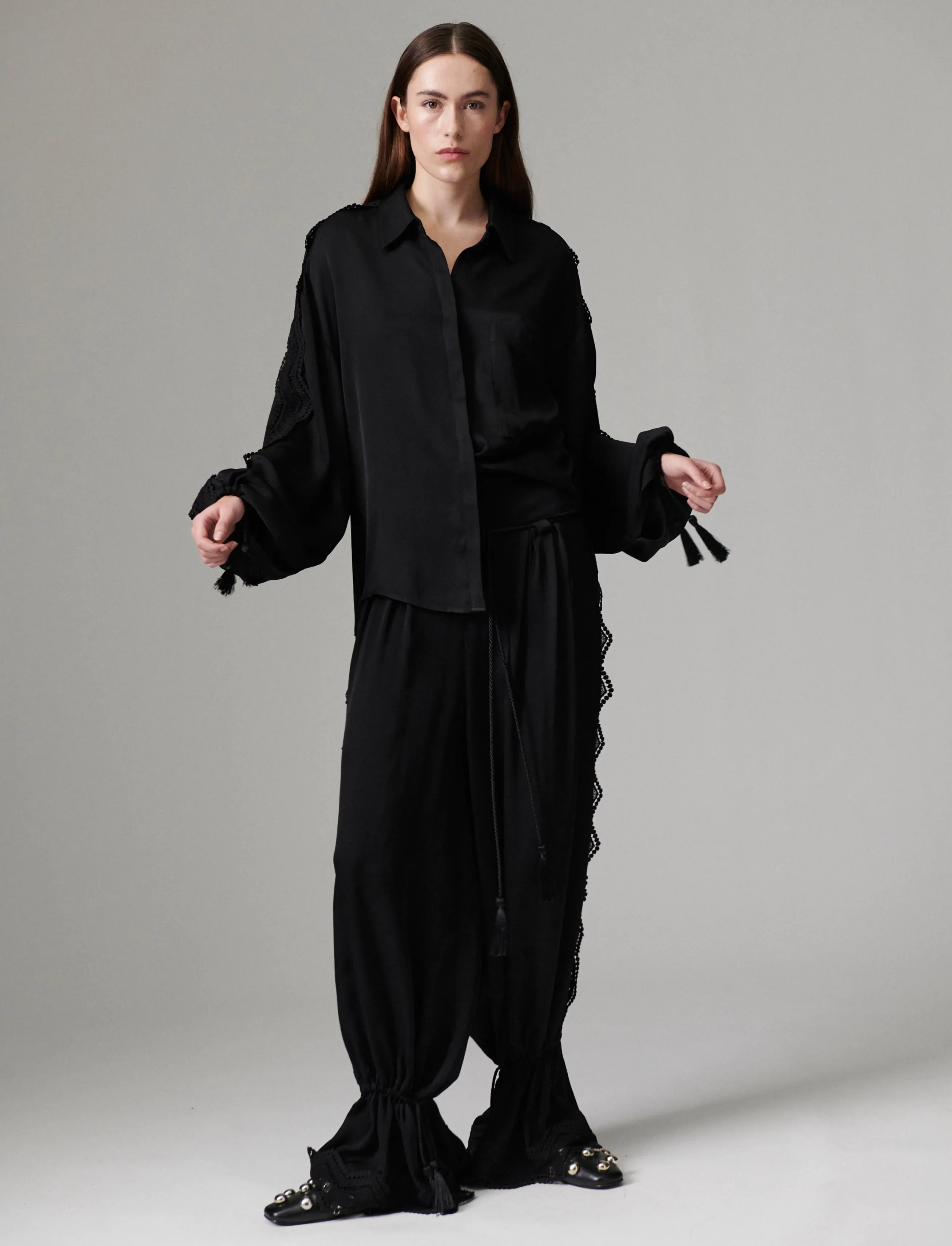 Day Birger et Mikkelsen Mikana - Matte Crepe - Blusar - BLACK / black