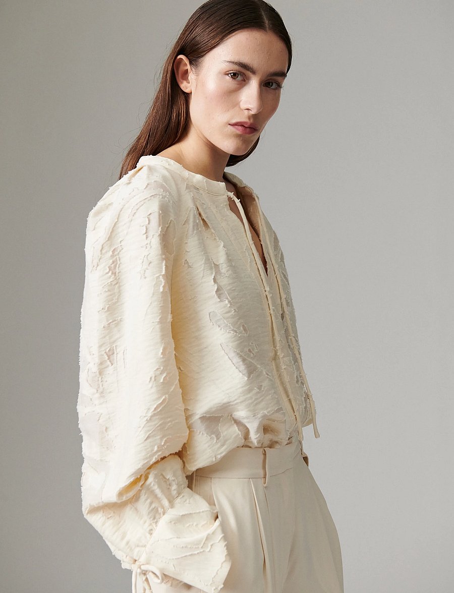 Day Birger et Mikkelsen - Penka - Raw Jacquard - blouses à manches longues - jet stream - 0