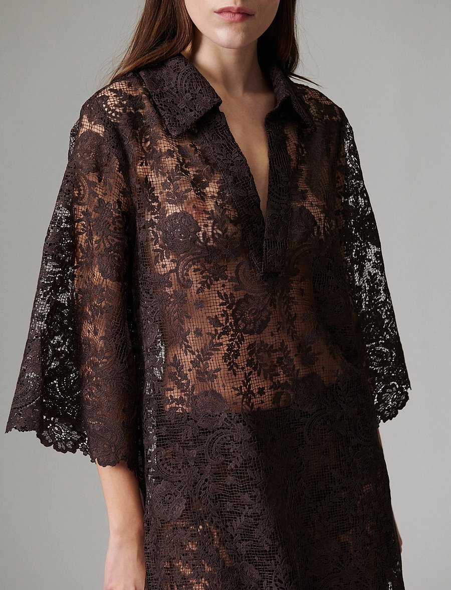 Day Birger et Mikkelsen - Prima - Day Crochet - tuniken - coffee bean - 0