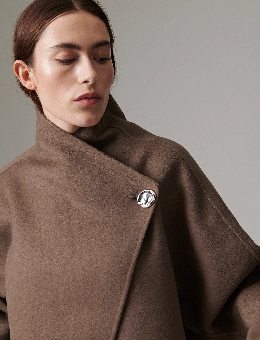 Day Birger et Mikkelsen - Ramsey - Double Faced Wool - wolljacken - walnut - 0