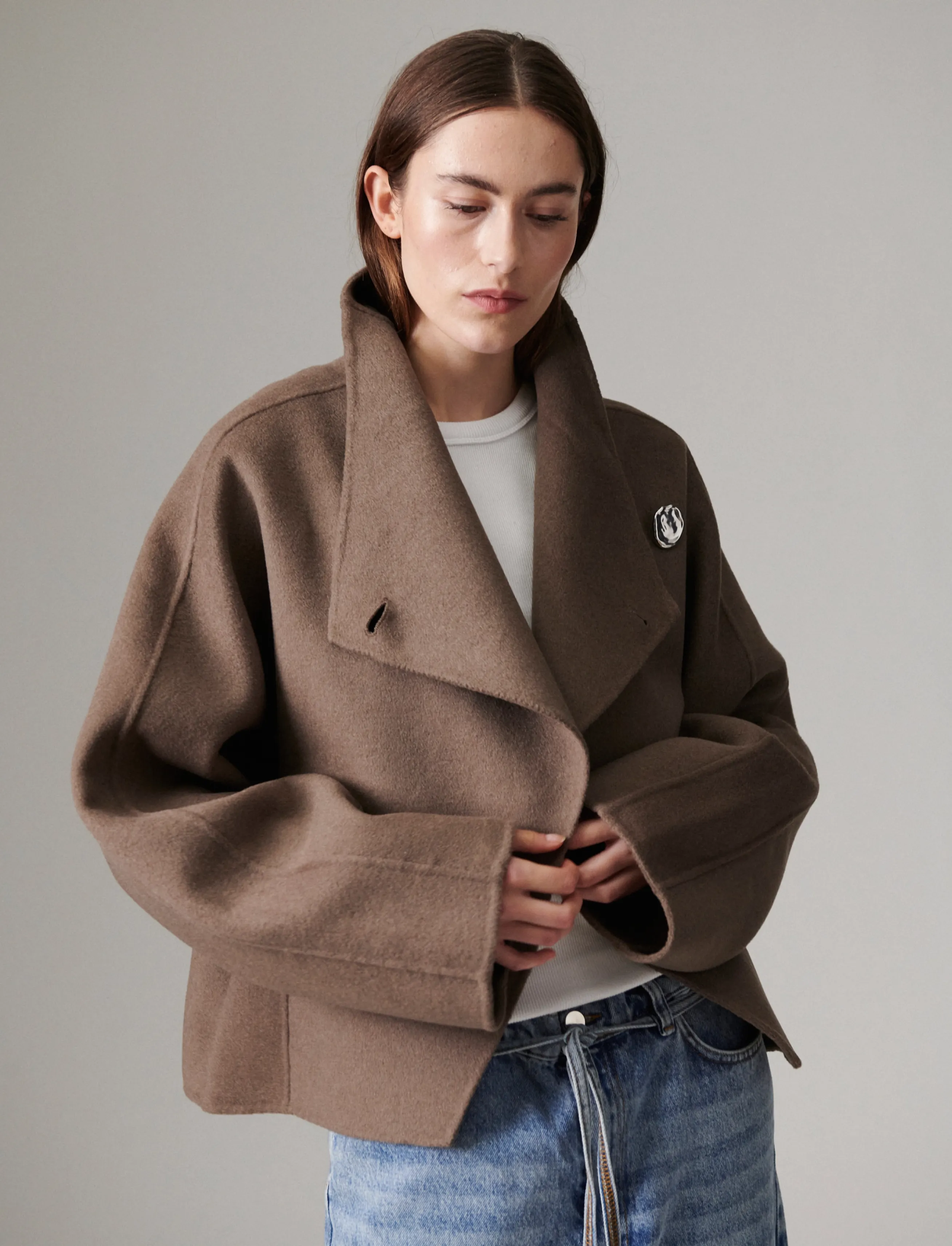 Day Birger et Mikkelsen - Ramsey - Double Faced Wool - wolljacken - walnut - 5