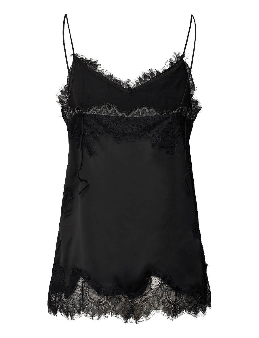 Day Birger et Mikkelsen - Lacey - Fluid Viscose - sleeveless blouses - black - 2