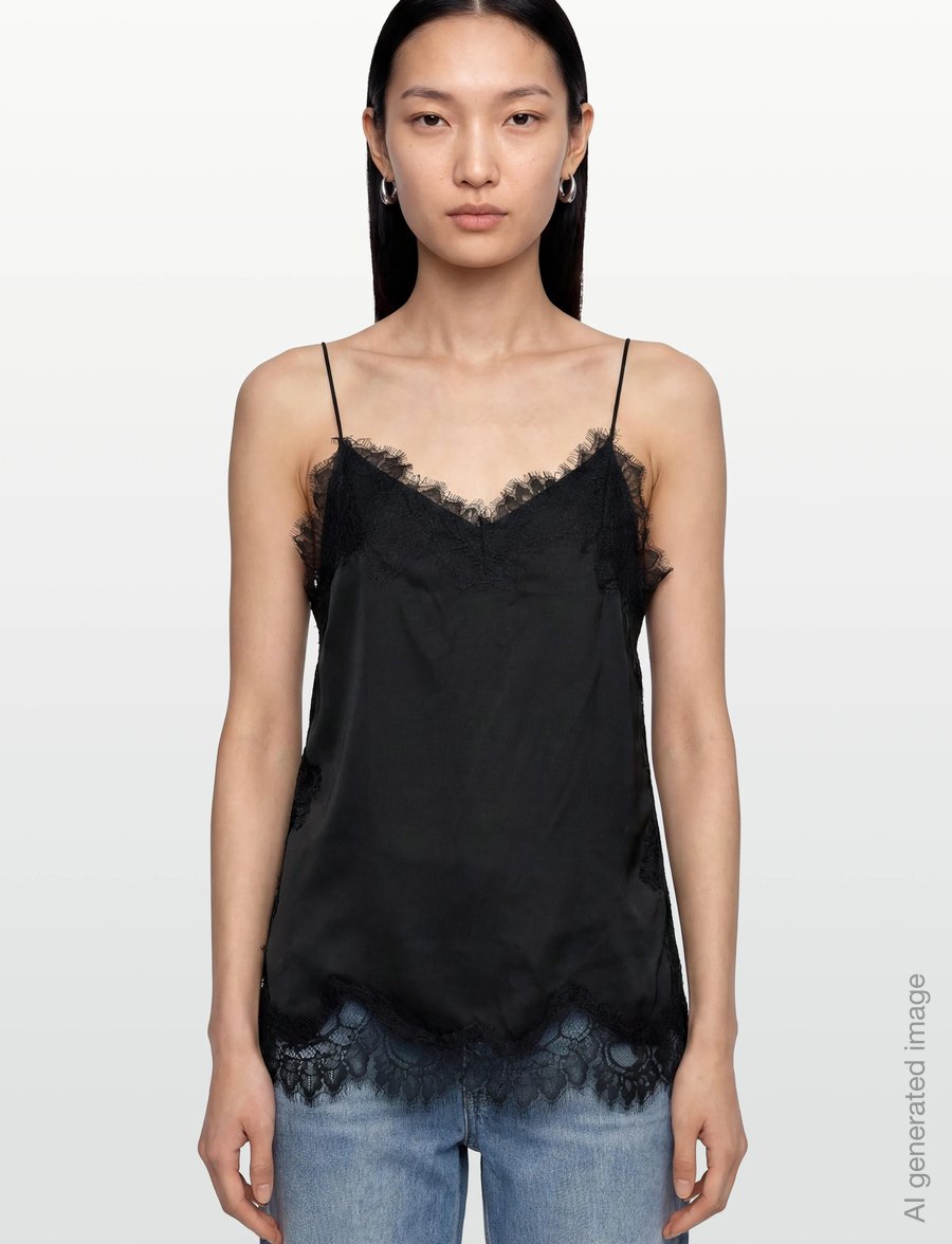 Day Birger et Mikkelsen - Lacey - Fluid Viscose - sleeveless blouses - black - 5