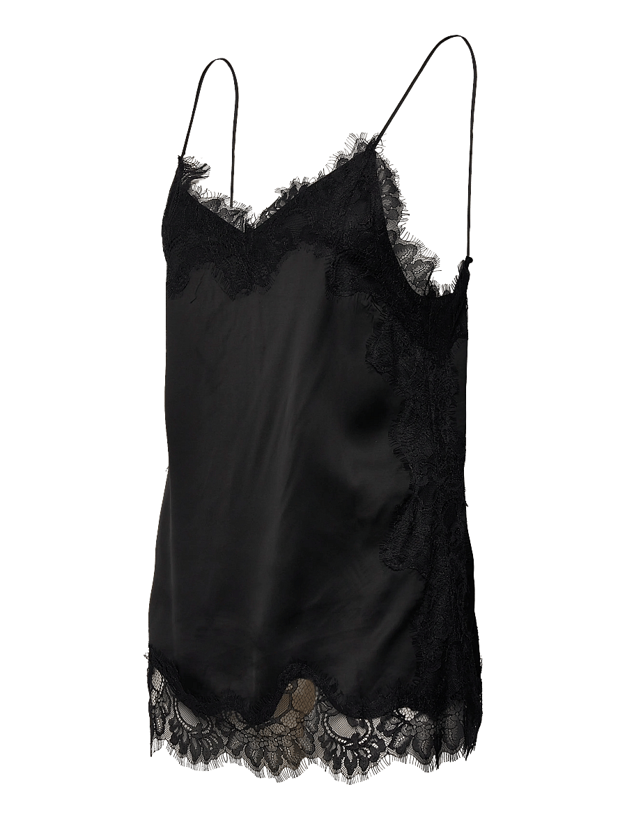 Day Birger et Mikkelsen - Lacey - Fluid Viscose - sleeveless blouses - black - 3