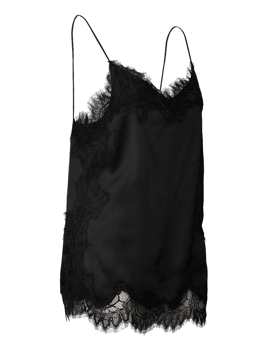Day Birger et Mikkelsen - Lacey - Fluid Viscose - sleeveless blouses - black - 4