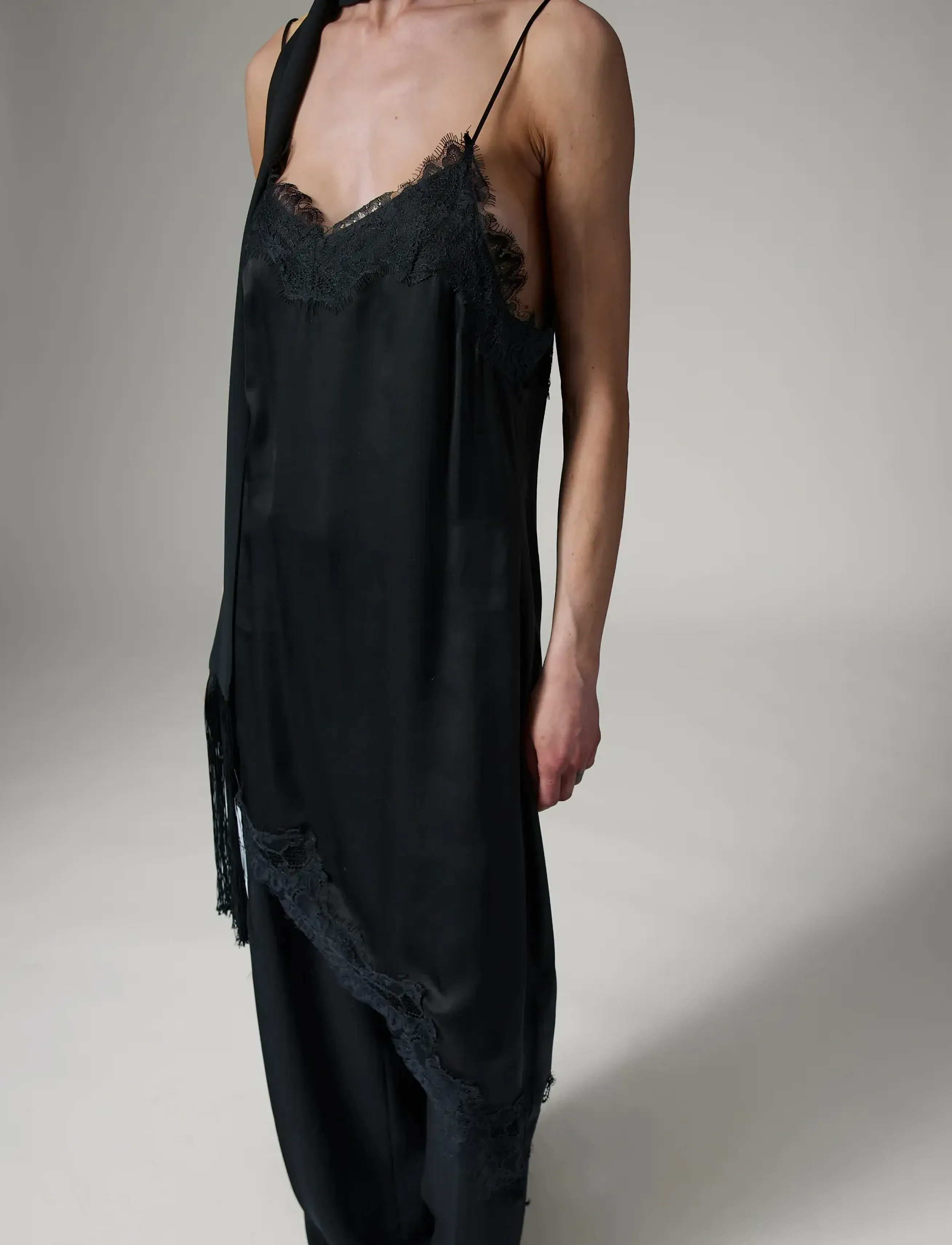 Day Birger et Mikkelsen Lara - Fluid Viscose, 42, Black, Designere > Lace Dresses, Dame
