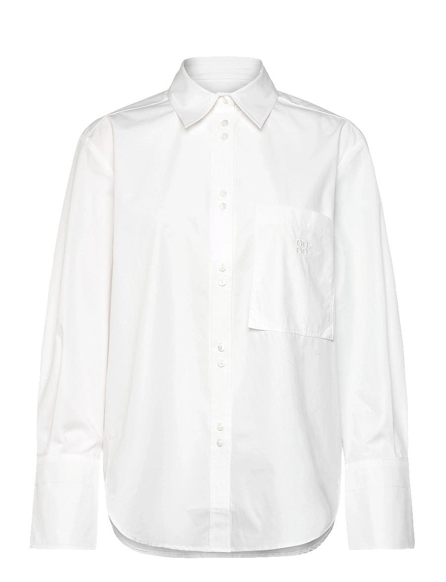 Day Birger et Mikkelsen - Stella Pocket- Poplina - denim shirts - bright white - 1