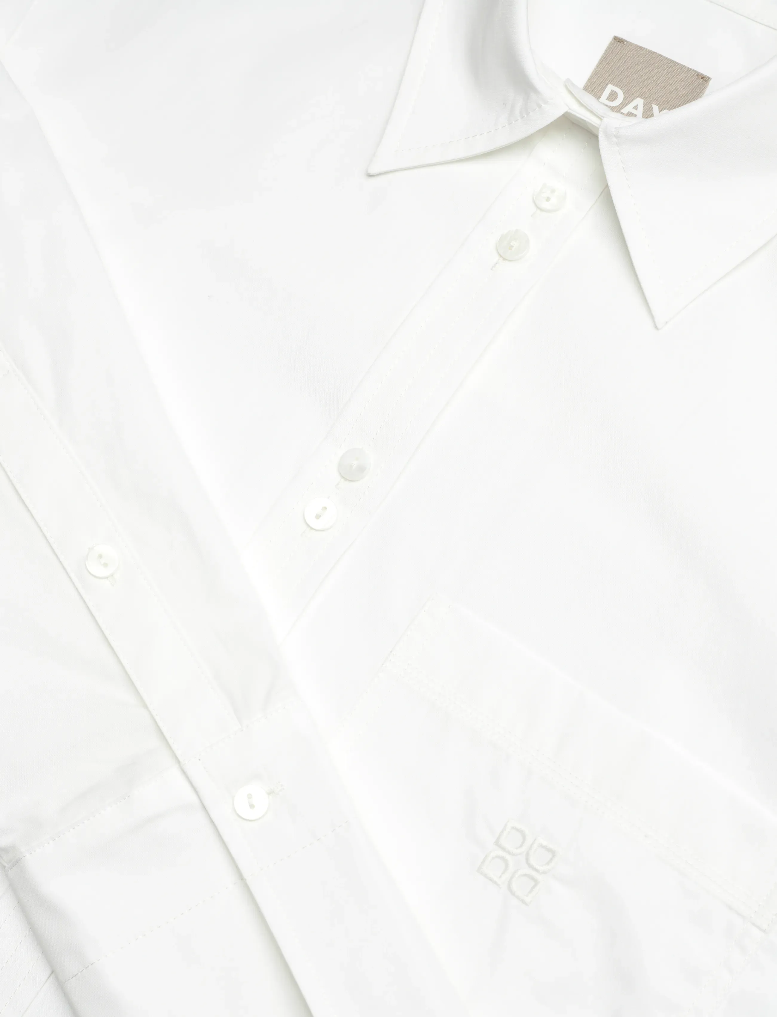 Day Birger et Mikkelsen - Stella Pocket- Poplina - denim shirts - bright white - 5