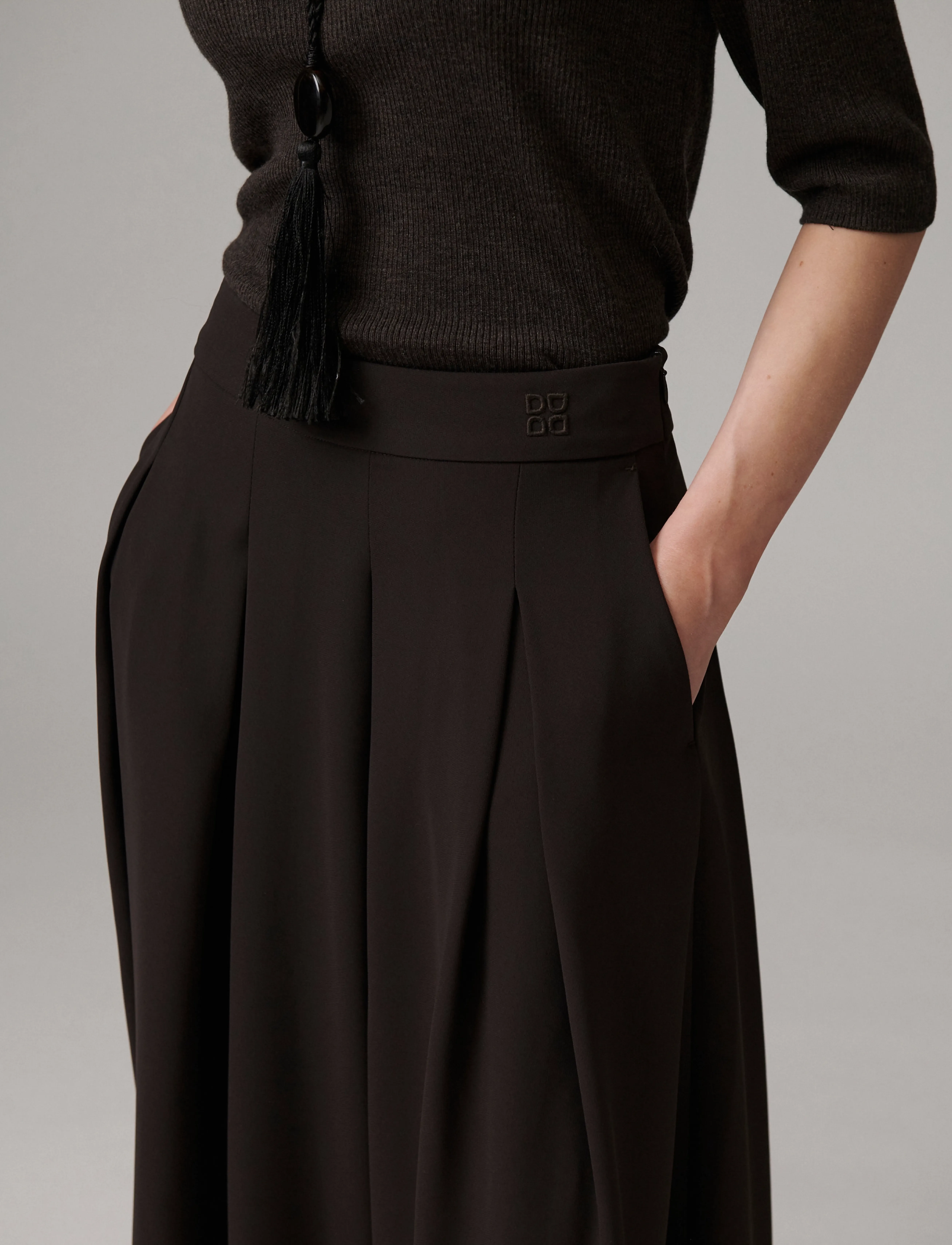 Day Birger et Mikkelsen - DAYChai - Classic Gabardine - midi-röcke - ganache - 3