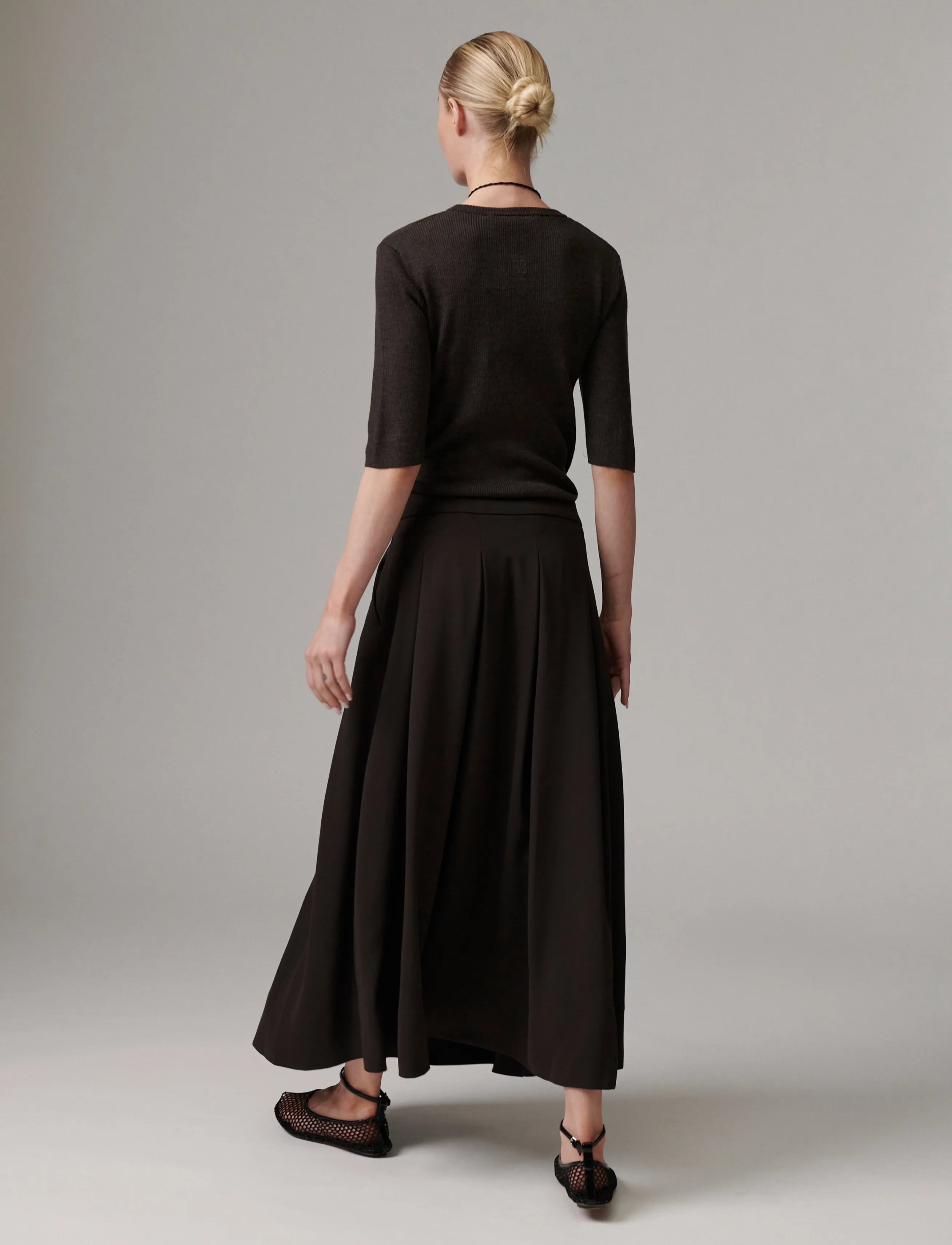 Day Birger et Mikkelsen - DAYChai - Classic Gabardine - midi-röcke - ganache - 5