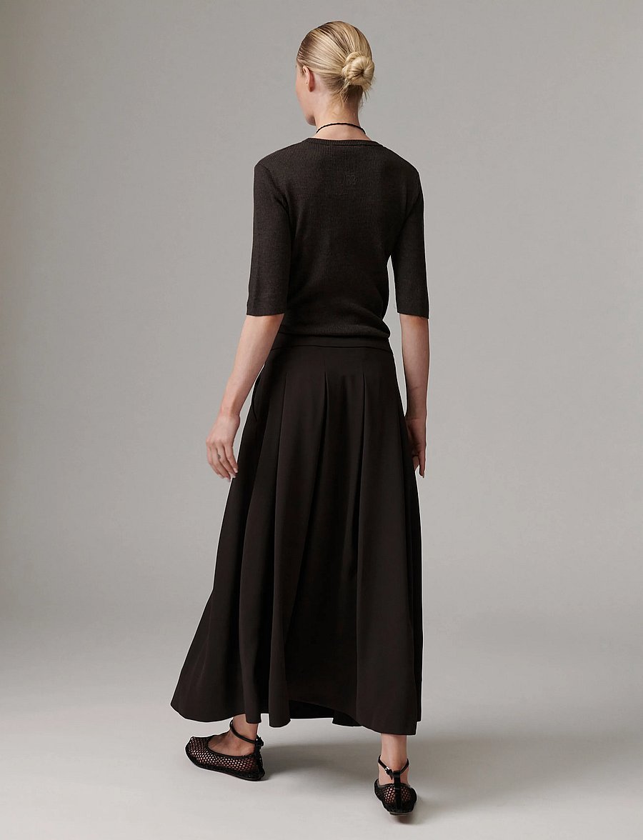 Day Birger et Mikkelsen - DAYChai - Classic Gabardine - midi-röcke - ganache - 5