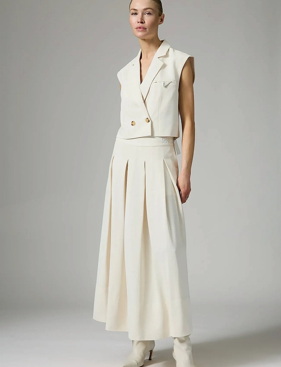 Day Birger et Mikkelsen - DAYChai - Classic Gabardine - midinederdele - ivory shade - 0
