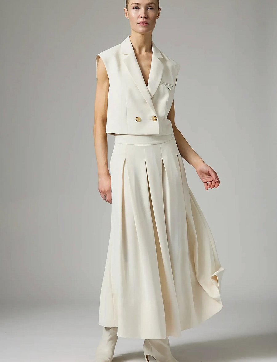 Day Birger et Mikkelsen - DAYChai - Classic Gabardine - midinederdele - ivory shade - 5