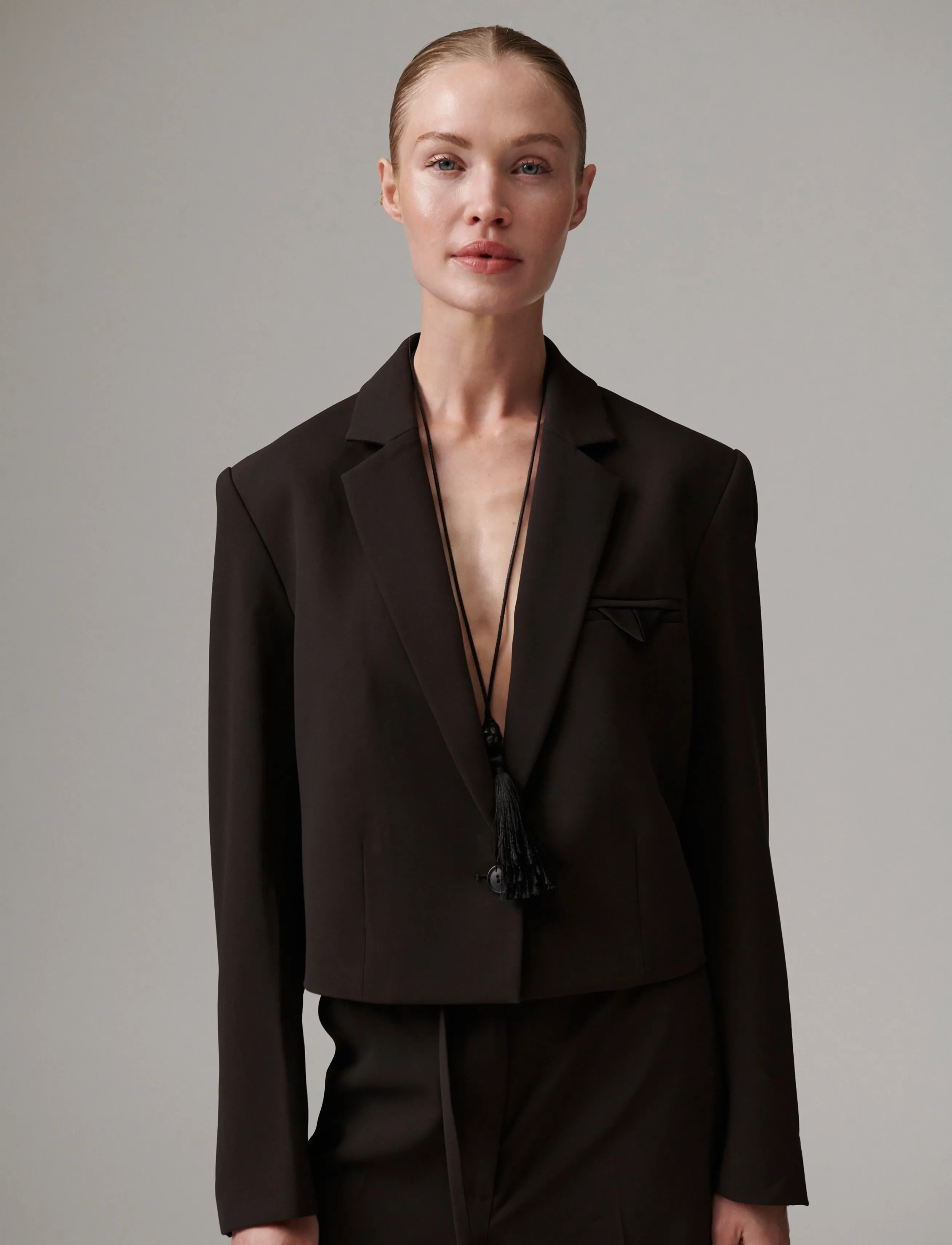 Day Birger et Mikkelsen - DAYEdie - Classic Gabardine - cropped-blazer - ganache - 3