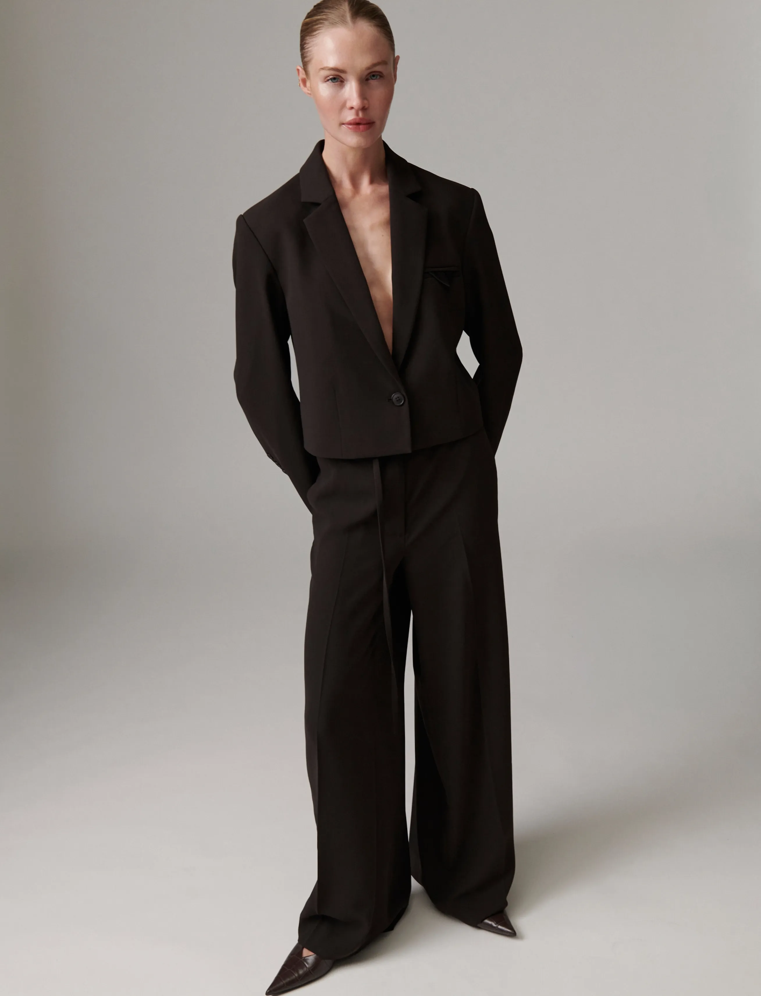 Day Birger et Mikkelsen - DAYEdie - Classic Gabardine - cropped-blazer - ganache - 5