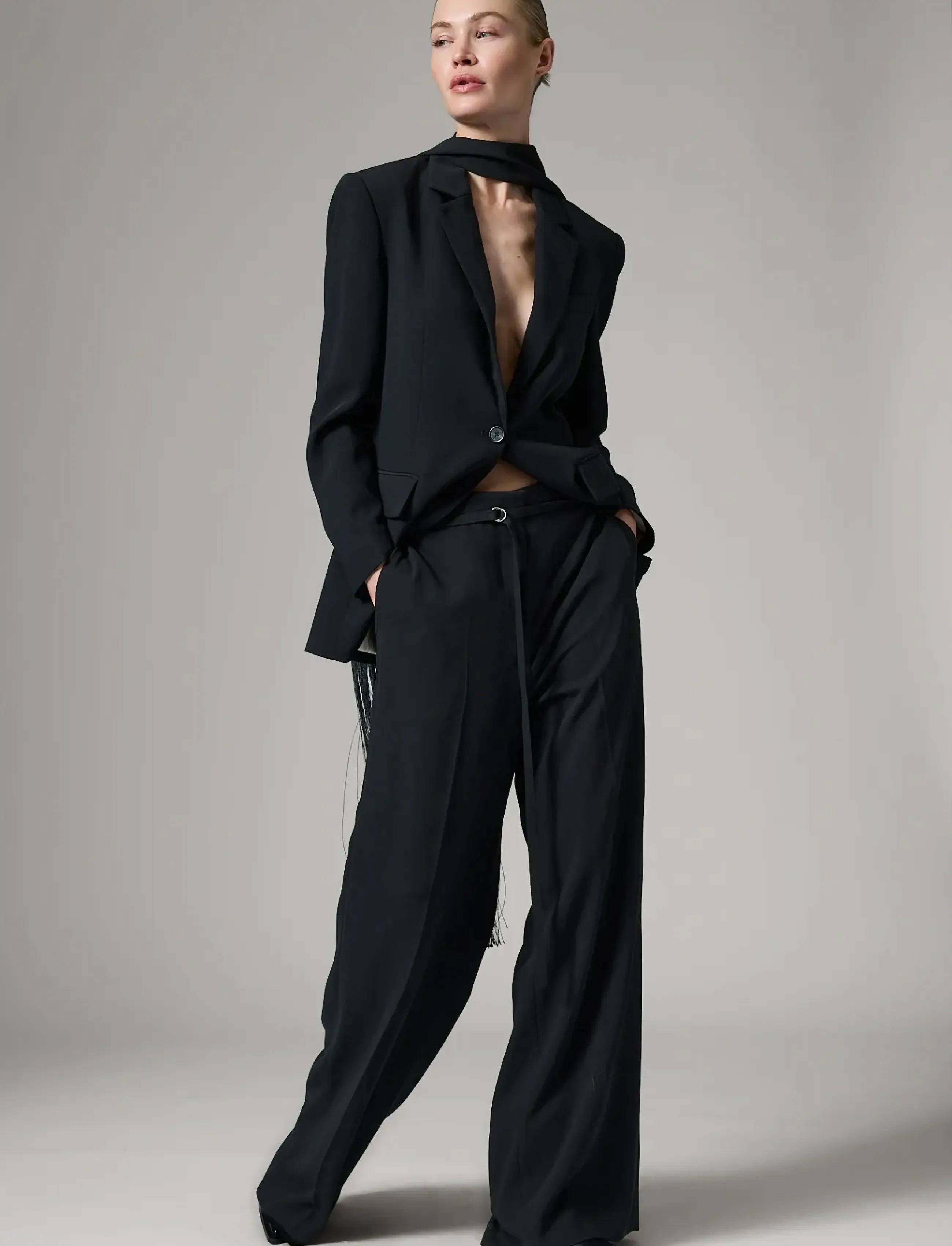 Day Birger et Mikkelsen Dayelina - Classic Gabardine, 38, Black, Bukser > Brede Ben, Dame