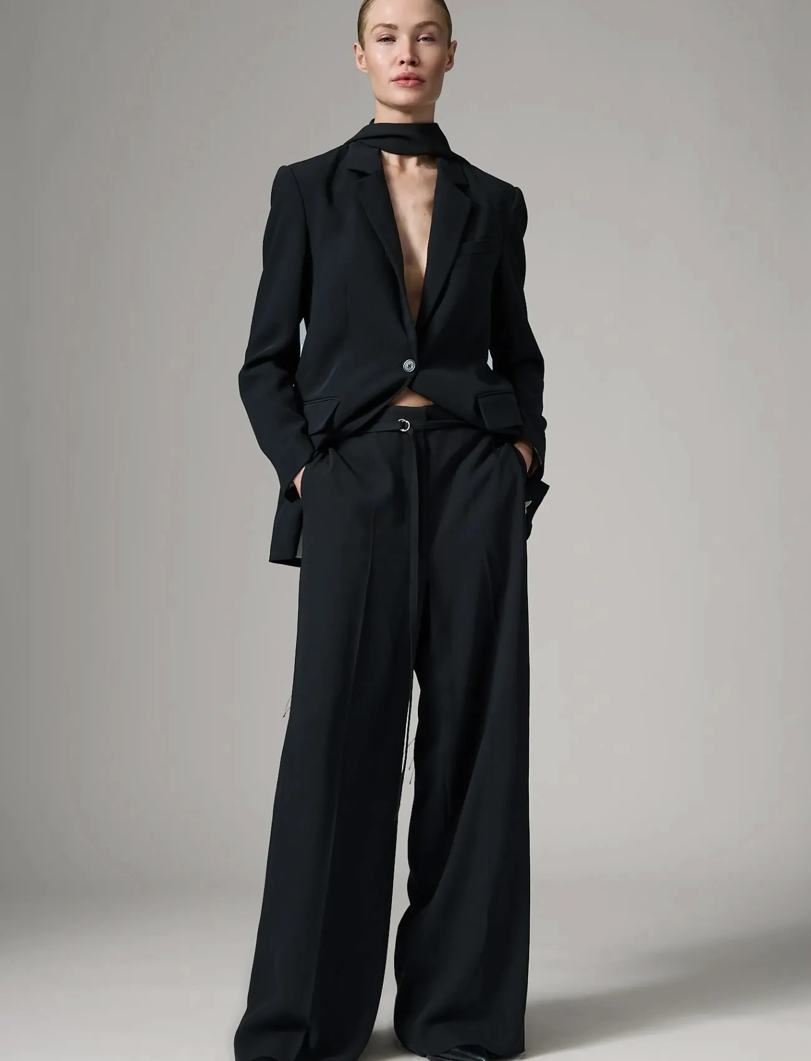Day Birger et Mikkelsen - DAYElina - Classic Gabardine - hosen mit weitem bein - black - 5