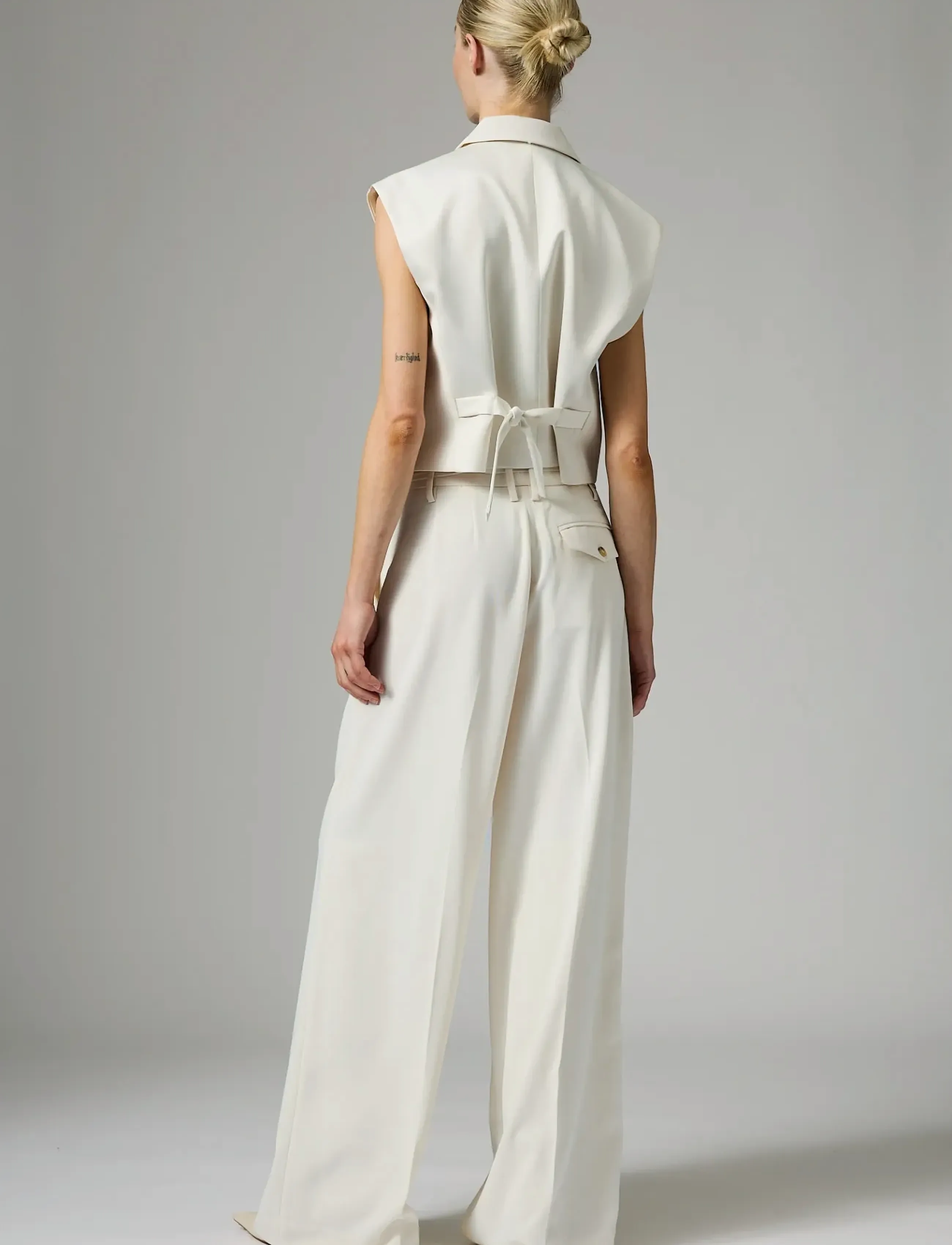 Day Birger et Mikkelsen Dayelina - Classic Gabardine, 32, White, Bukser > Brede Ben, Dame
