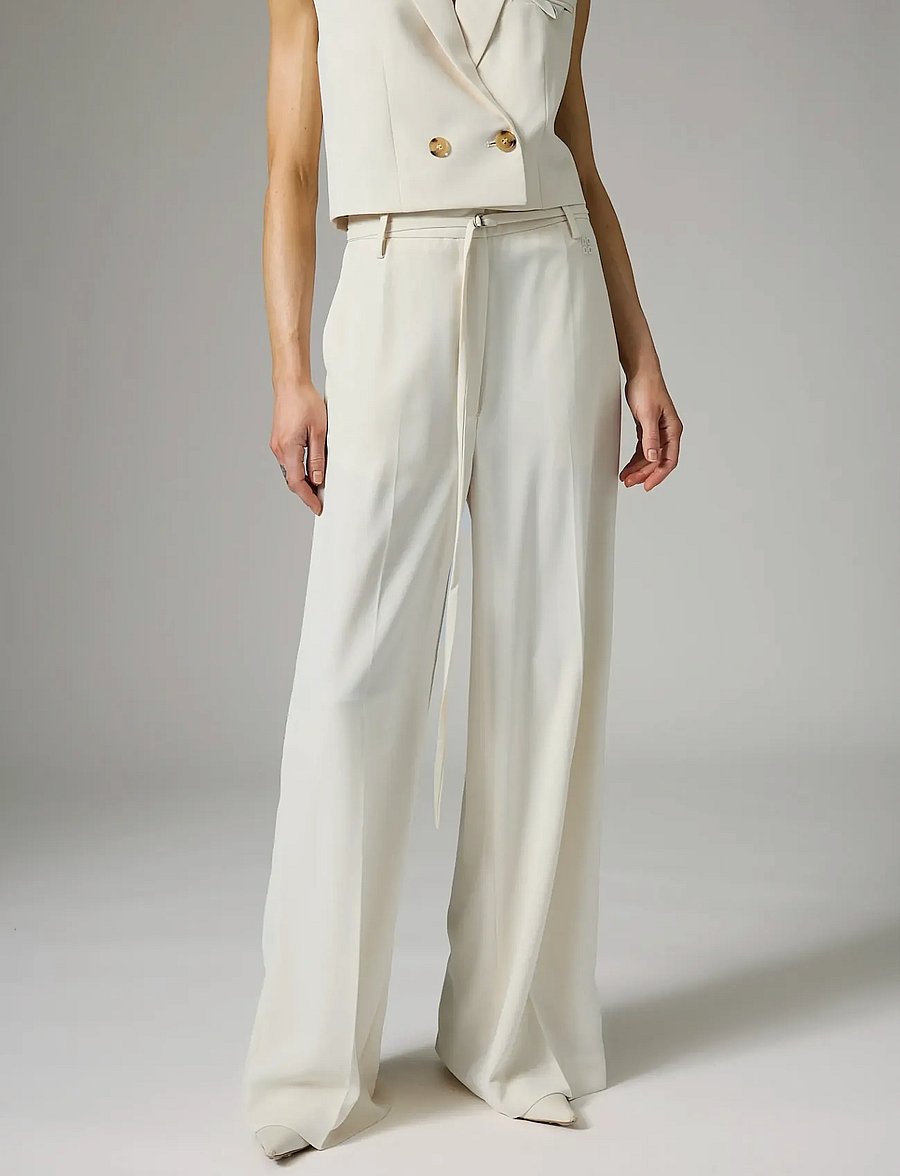 Day Birger et Mikkelsen - DAYElina - Classic Gabardine - hosen mit weitem bein - ivory shade - 0