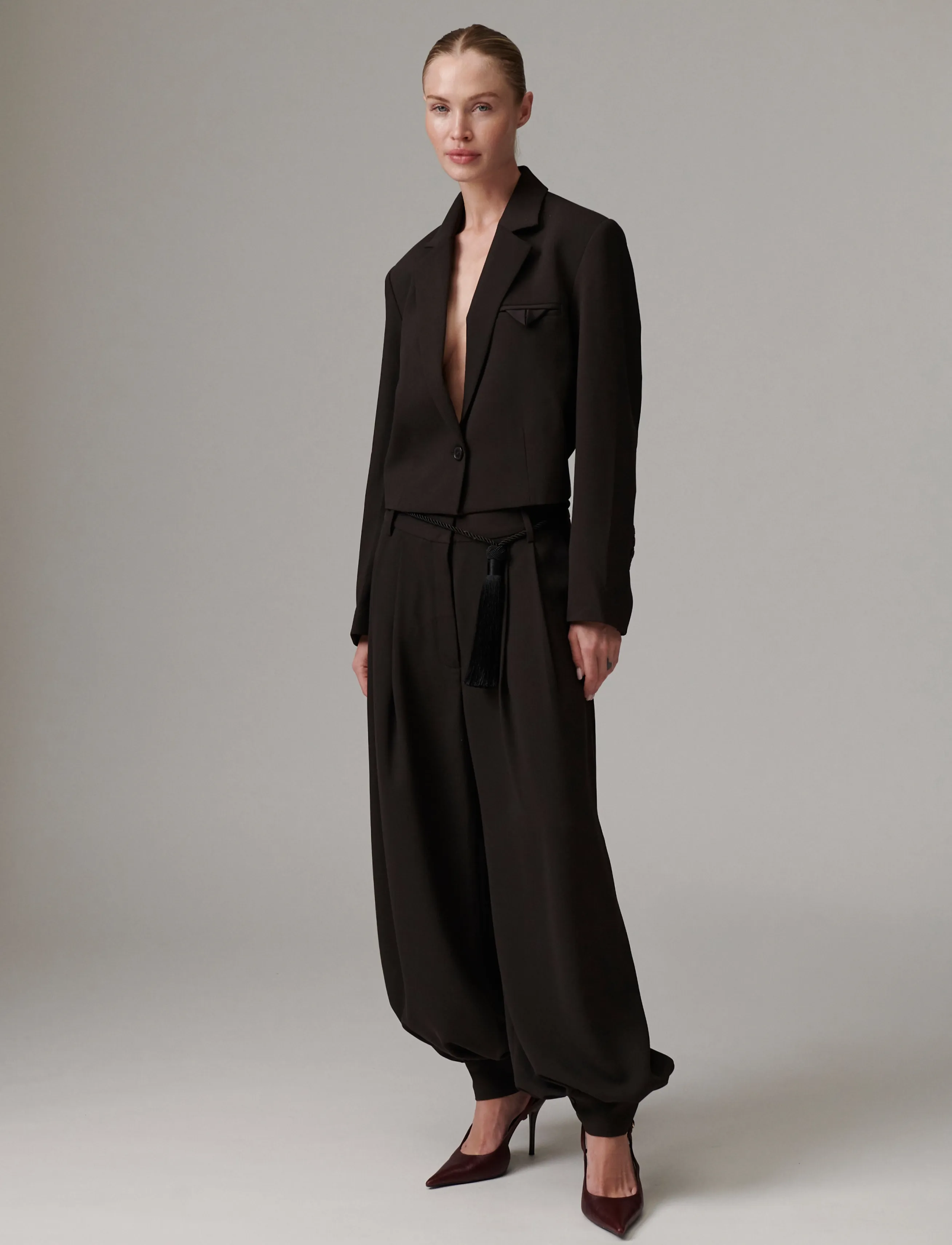 Day Birger et Mikkelsen - DAYOda - Classic Gabardine - barrel trousers - ganache - 3