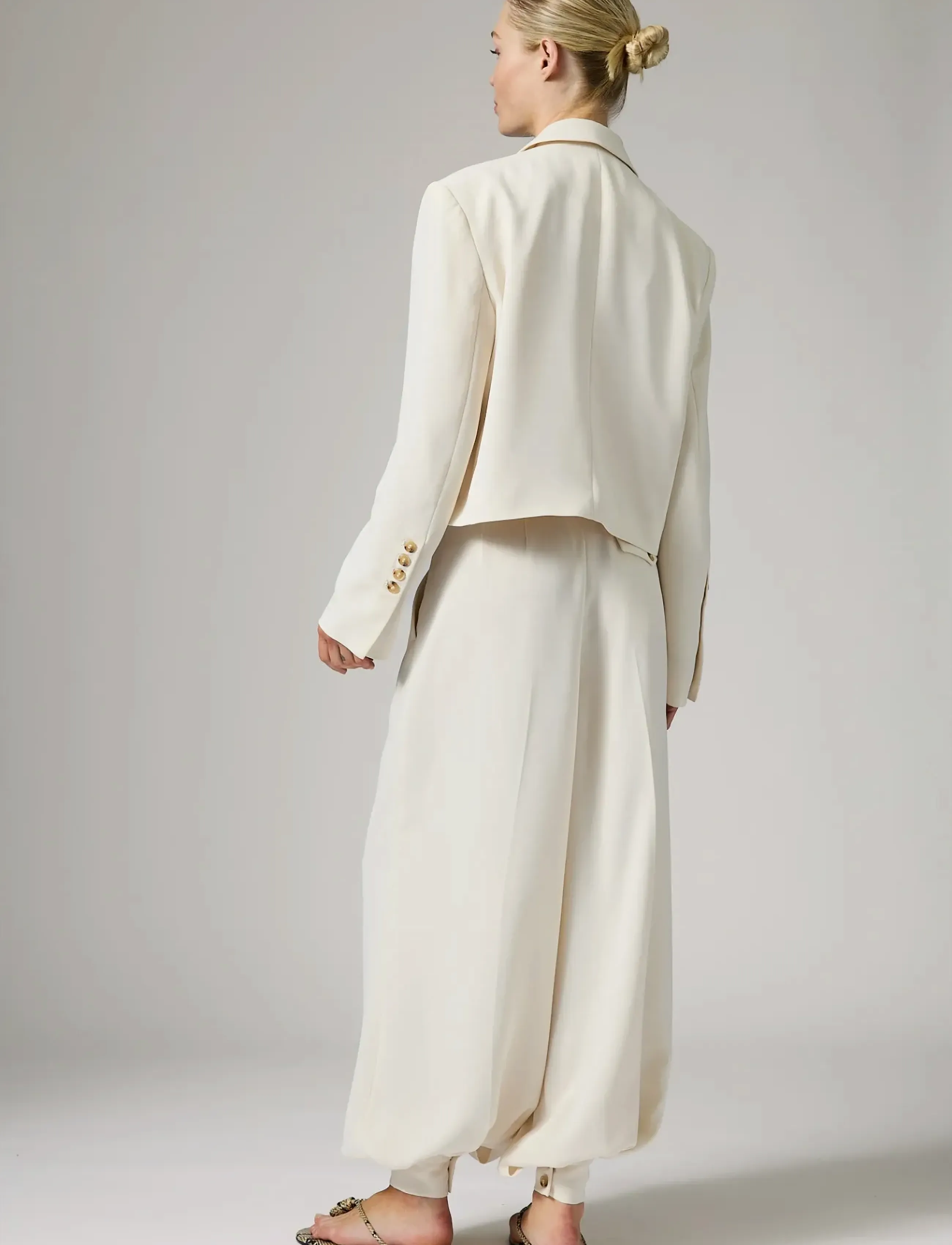 Day Birger et Mikkelsen - Oda - Classic Gabardine - "barrel" bikses - ivory shade - 4