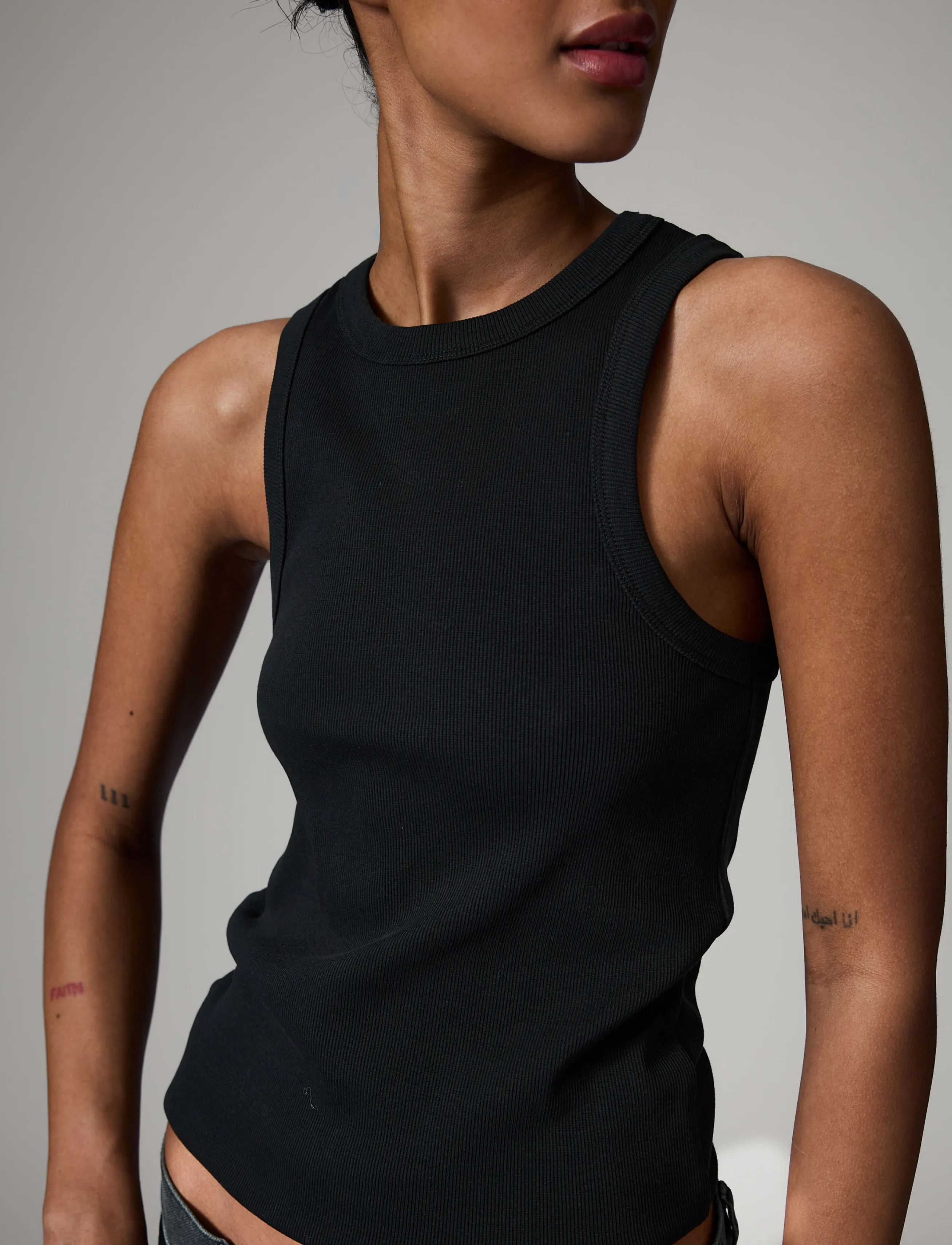 Day Birger et Mikkelsen Alisson - Classic Rib - T-shirts & Toppe - BLACK / black
