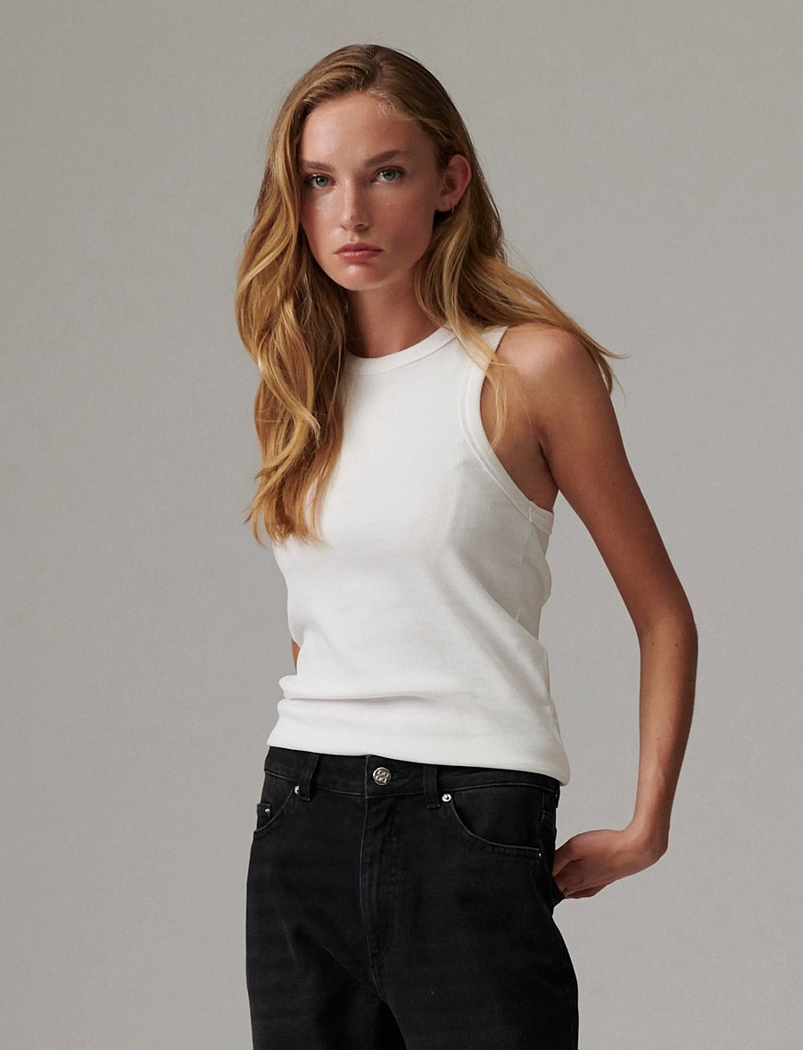 Day Birger et Mikkelsen - Alisson - Classic Rib - Ärmellose tops - bright white - 3