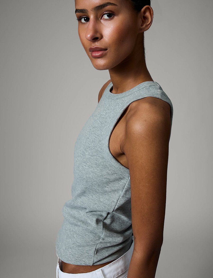 Day Birger et Mikkelsen - Alisson - Classic Rib - linnen - light grey melange - 4