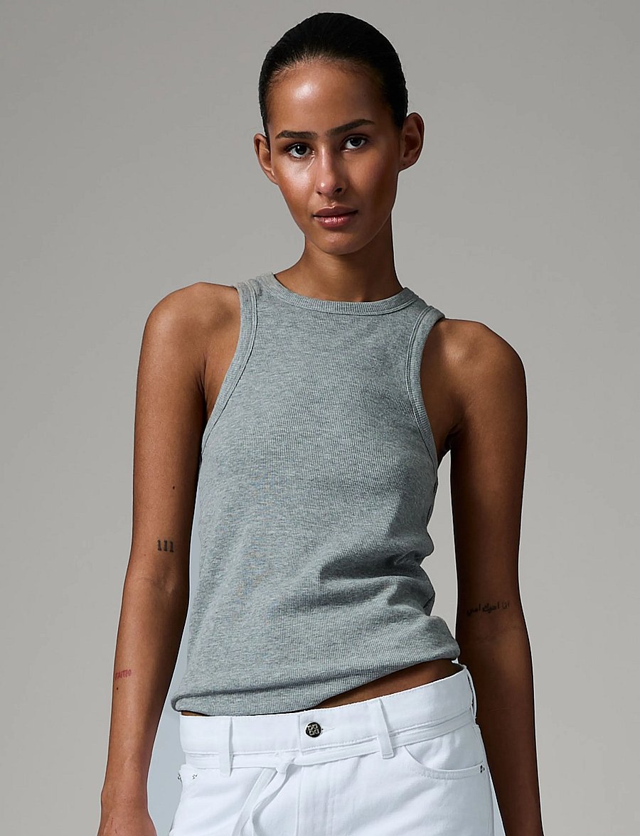 Day Birger et Mikkelsen - Alisson - Classic Rib - linnen - light grey melange - 5