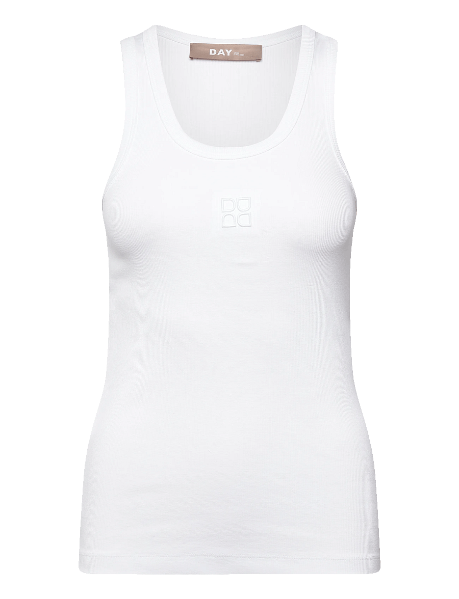 Day Birger et Mikkelsen - Camilo - Classic Rib - sleeveless tops - bright white - 1