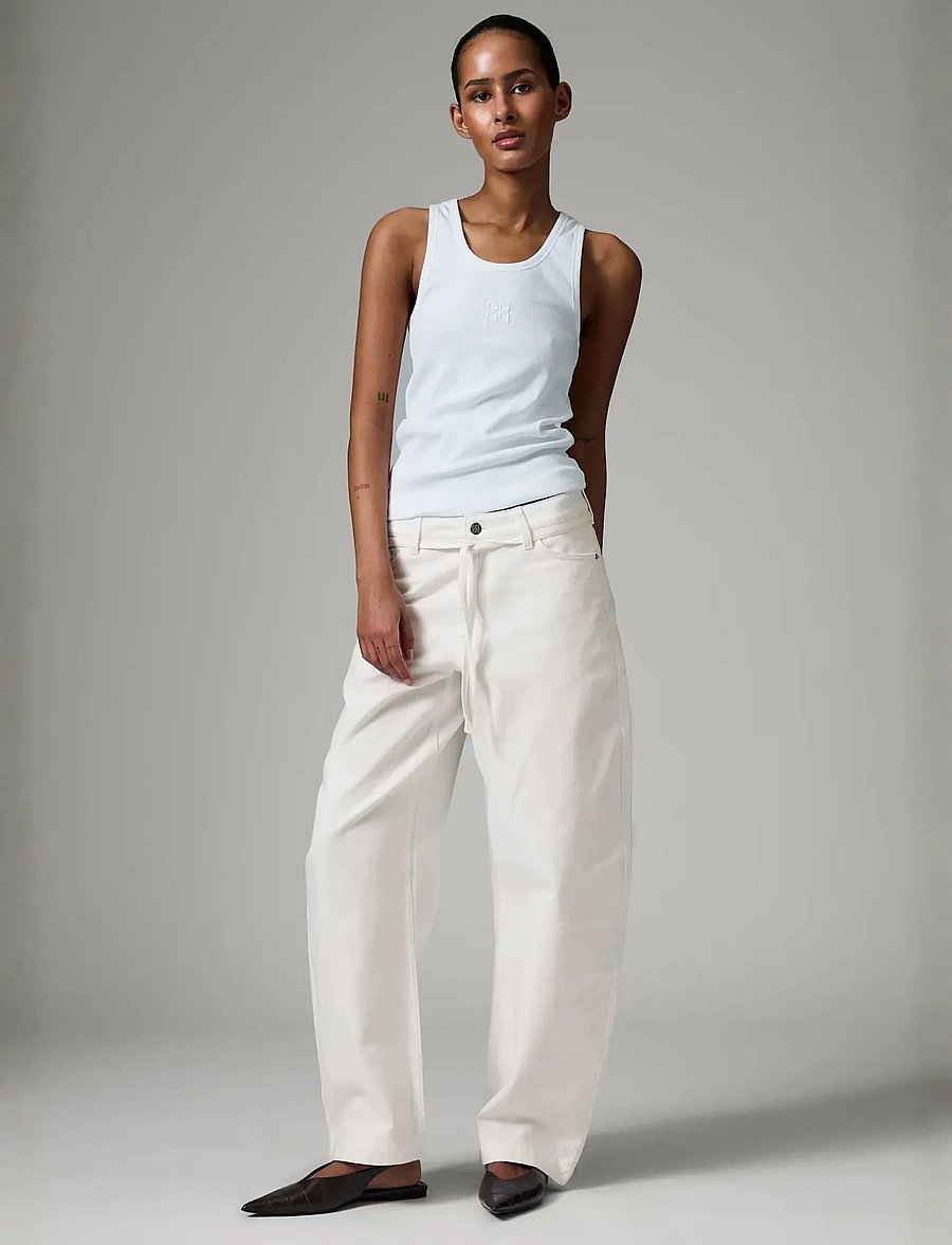 Day Birger et Mikkelsen - Camilo - Classic Rib - sleeveless tops - bright white - 0