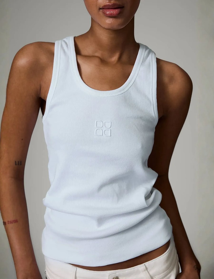 Day Birger et Mikkelsen - Camilo - Classic Rib - sleeveless tops - bright white - 3