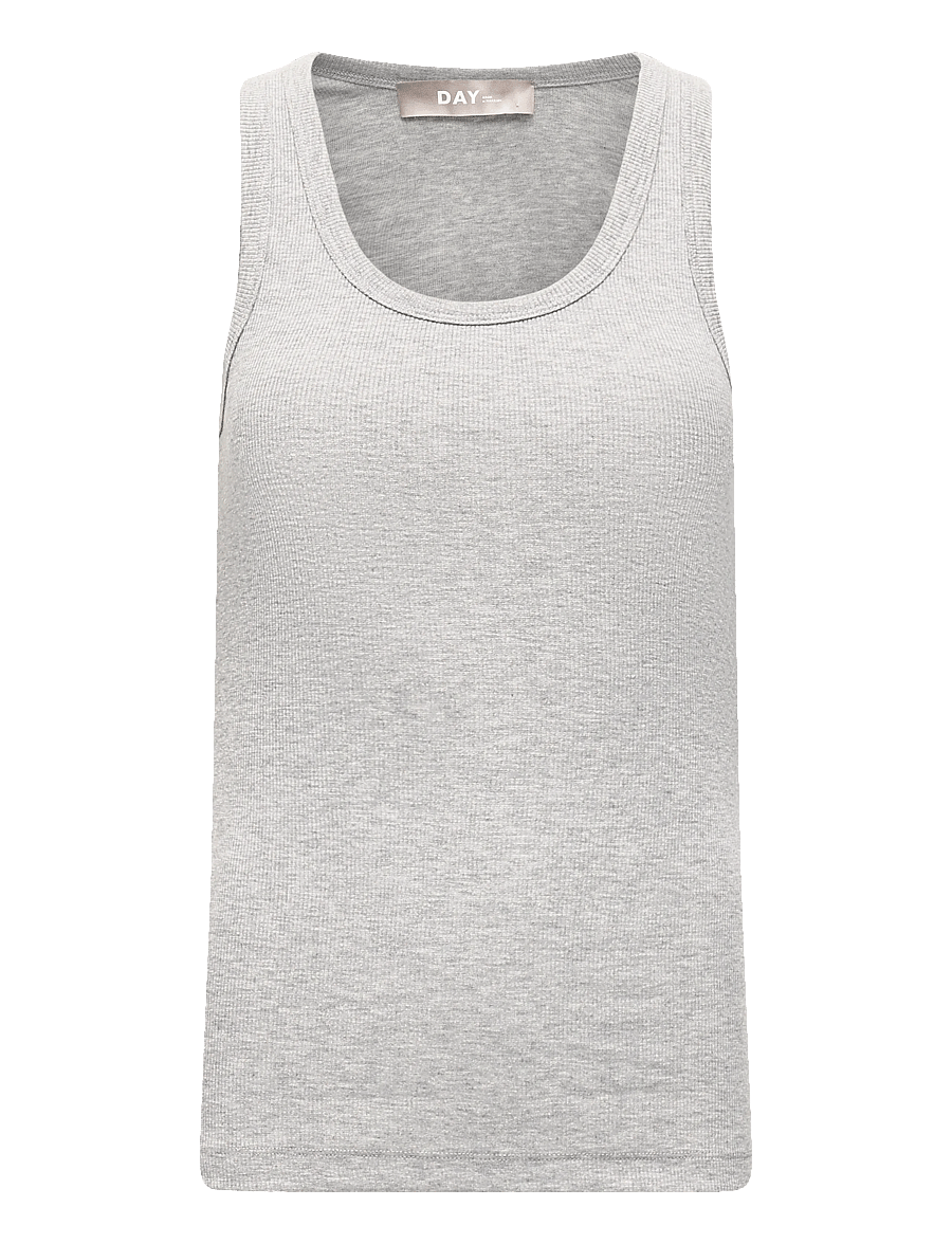 Day Birger et Mikkelsen - Camilo - Classic Rib - sleeveless tops - light grey melange - 1