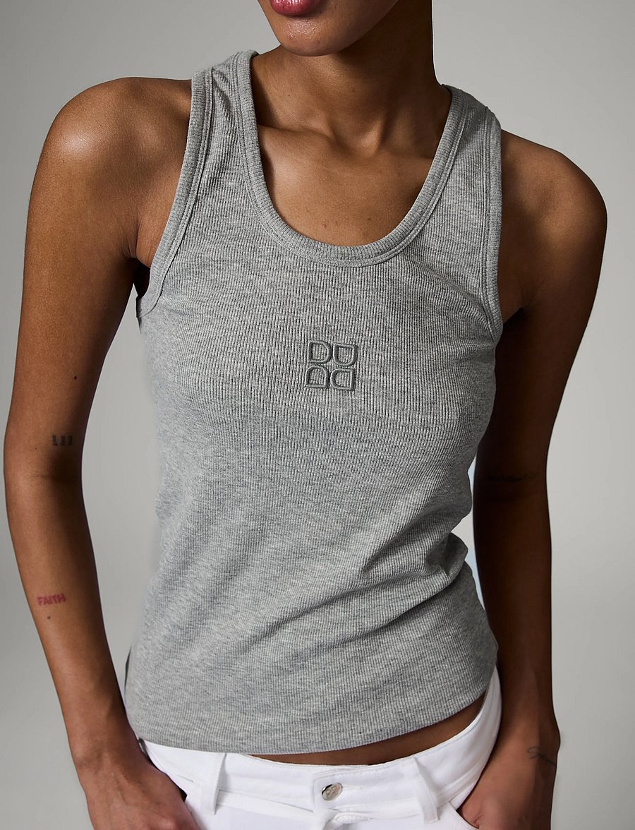 Day Birger et Mikkelsen - Camilo - Classic Rib - sleeveless tops - light grey melange - 0