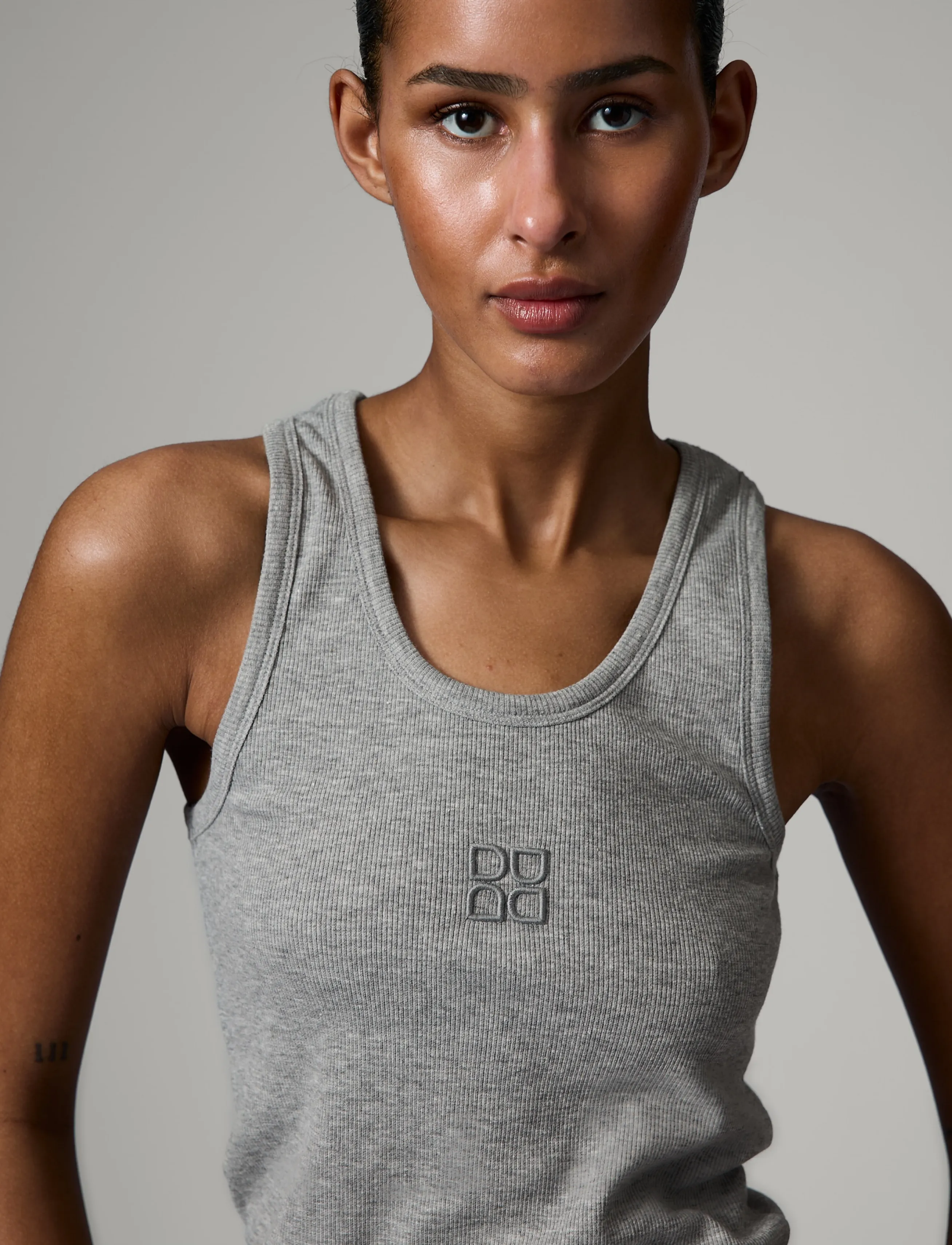Day Birger et Mikkelsen - Camilo - Classic Rib - sleeveless tops - light grey melange - 3