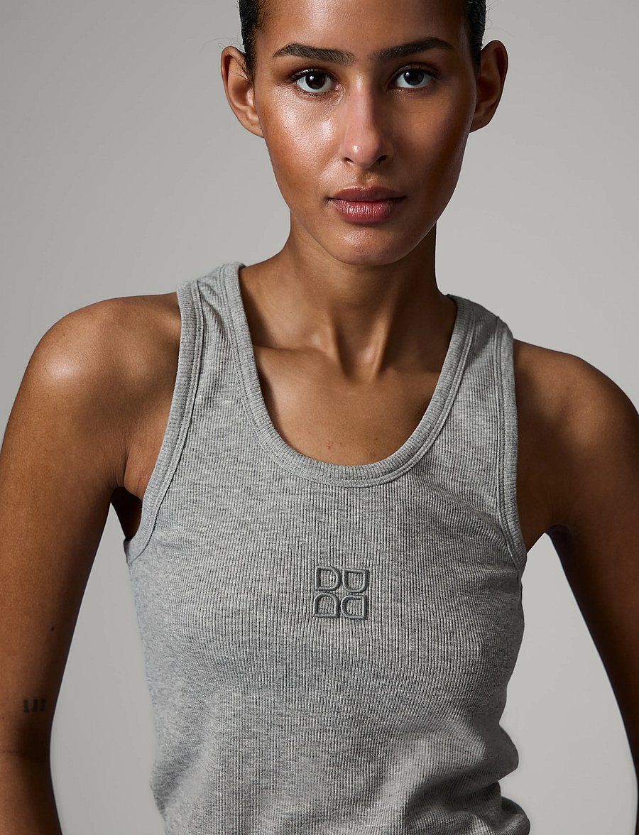 Day Birger et Mikkelsen - Camilo - Classic Rib - sleeveless tops - light grey melange - 3