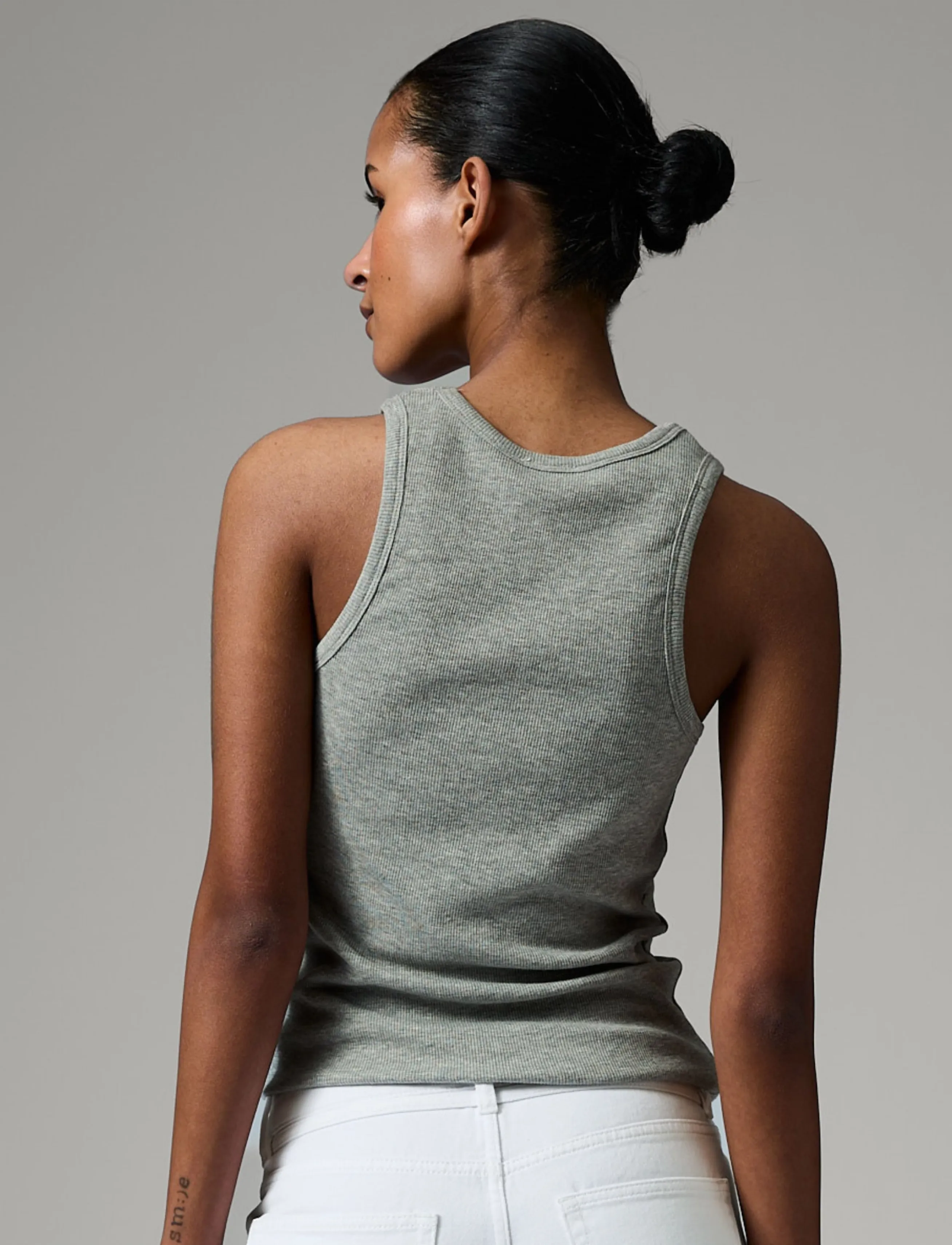 Day Birger et Mikkelsen - Camilo - Classic Rib - sleeveless tops - light grey melange - 4