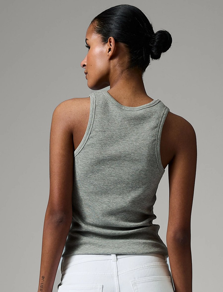 Day Birger et Mikkelsen - Camilo - Classic Rib - sleeveless tops - light grey melange - 4
