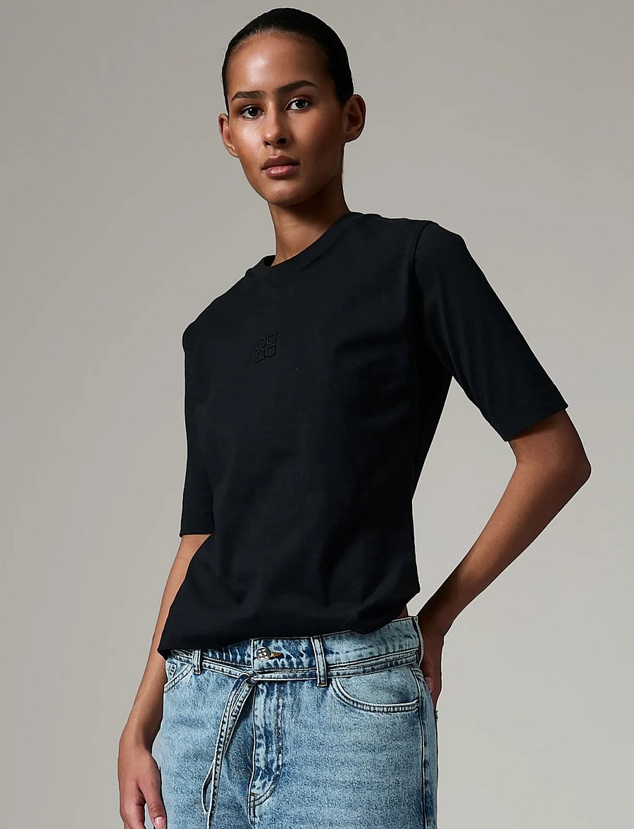 Day Birger et Mikkelsen - Fipo - Heavy Jersey - t-särgid - black - 0