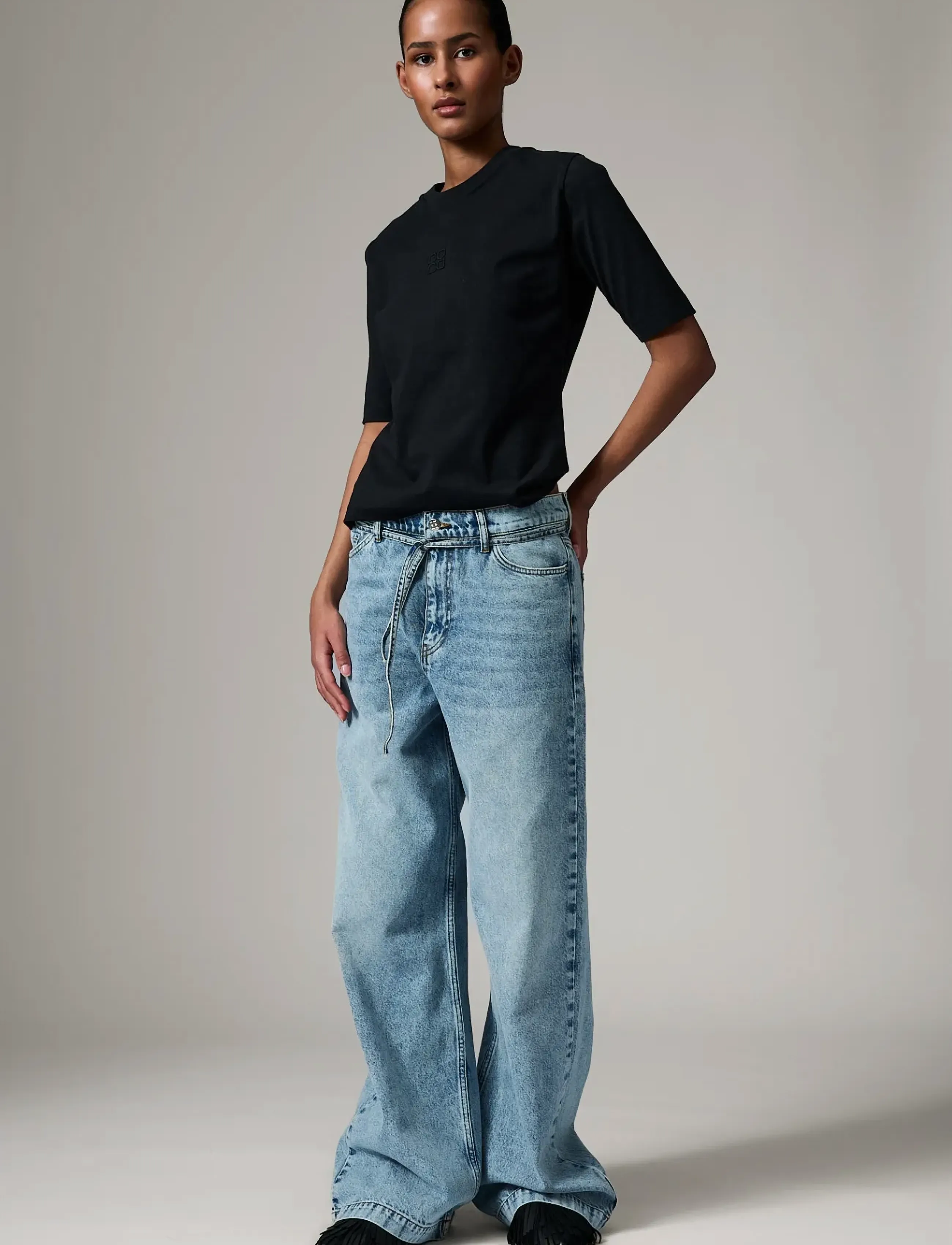 Day Birger et Mikkelsen - Fipo - Heavy Jersey - t-särgid - black - 5