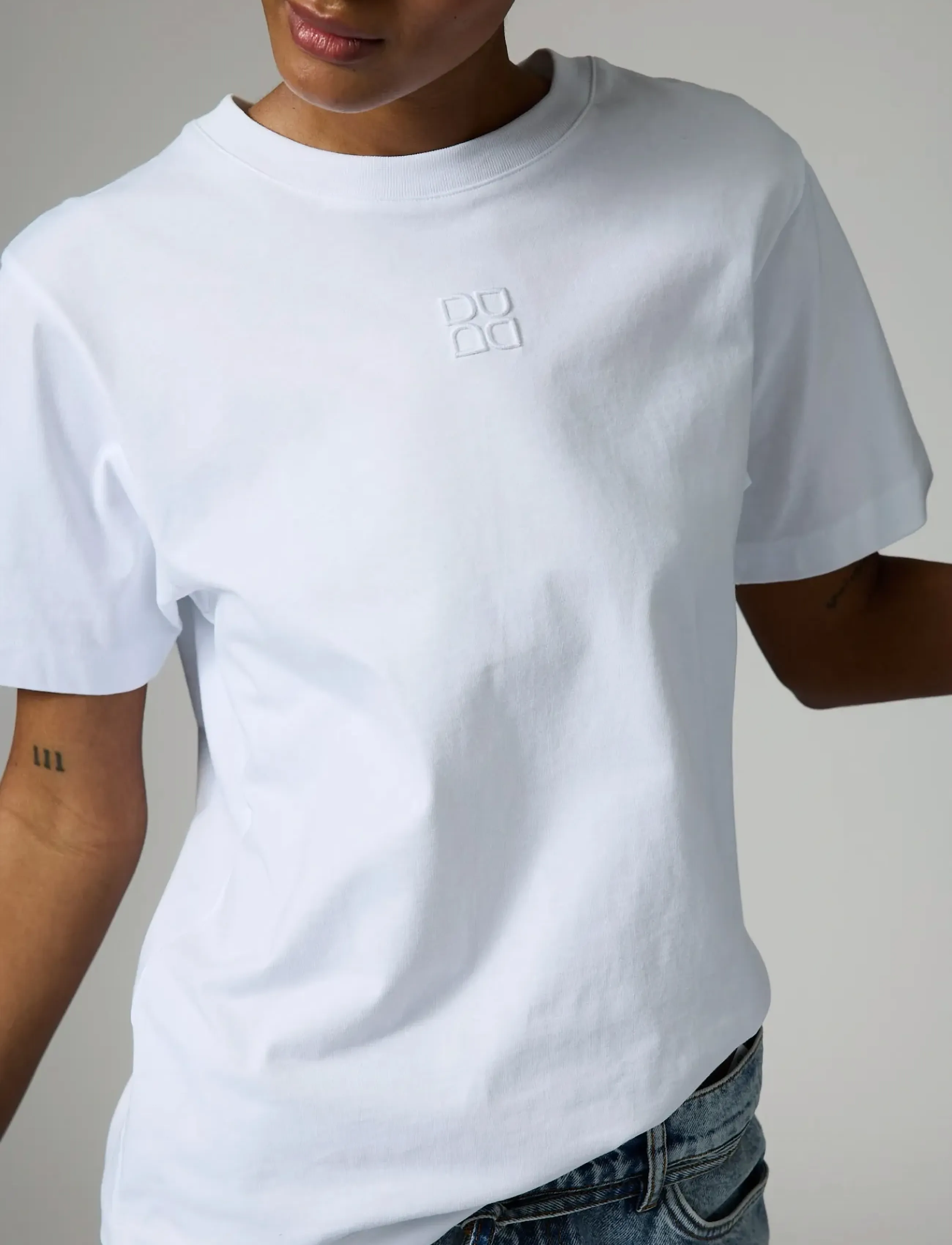 Day Birger et Mikkelsen - Parry - Heavy Jersey - t-shirts - bright white - 4