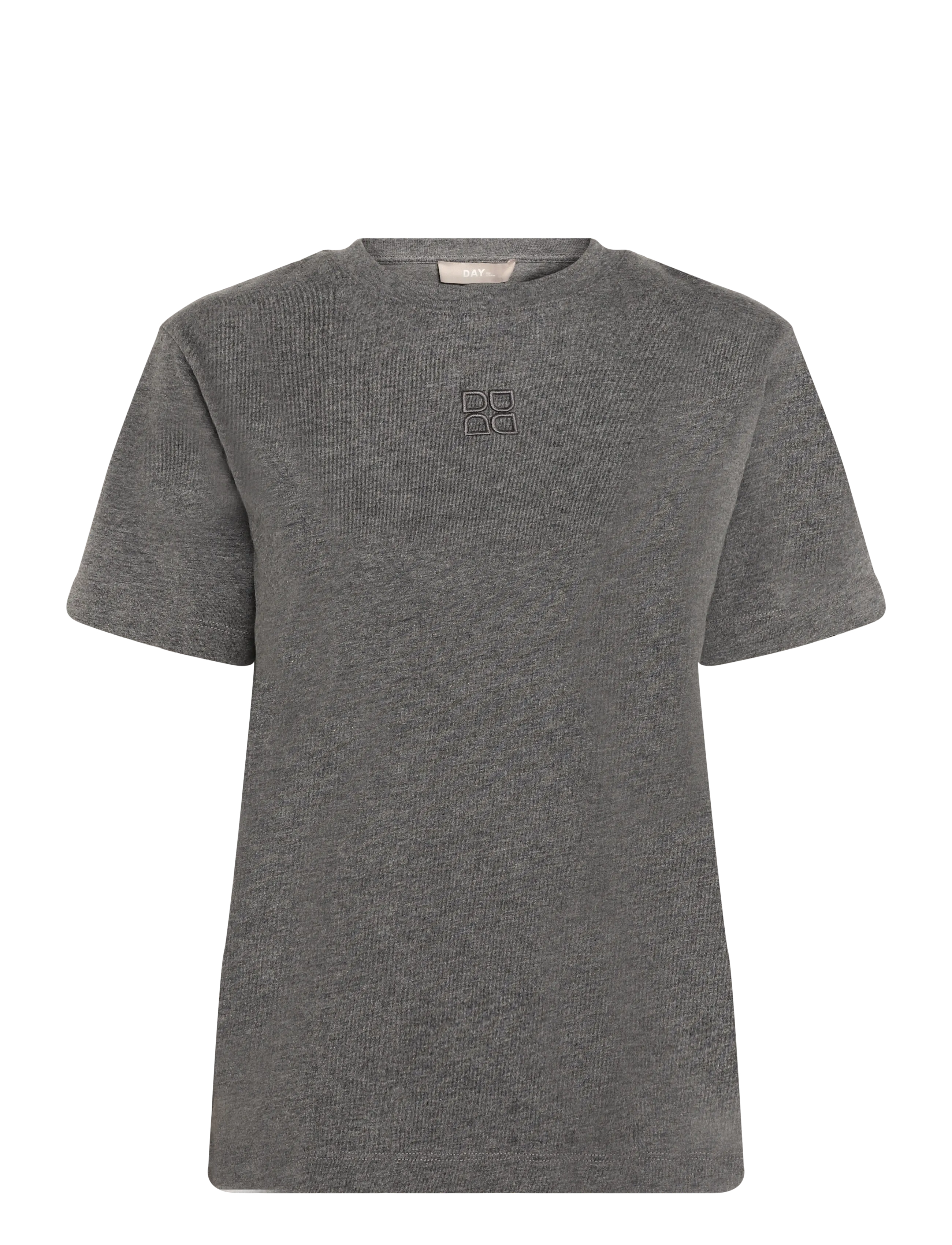Day Birger et Mikkelsen - Parry - Heavy Jersey - t-shirts - medium grey melange - 1