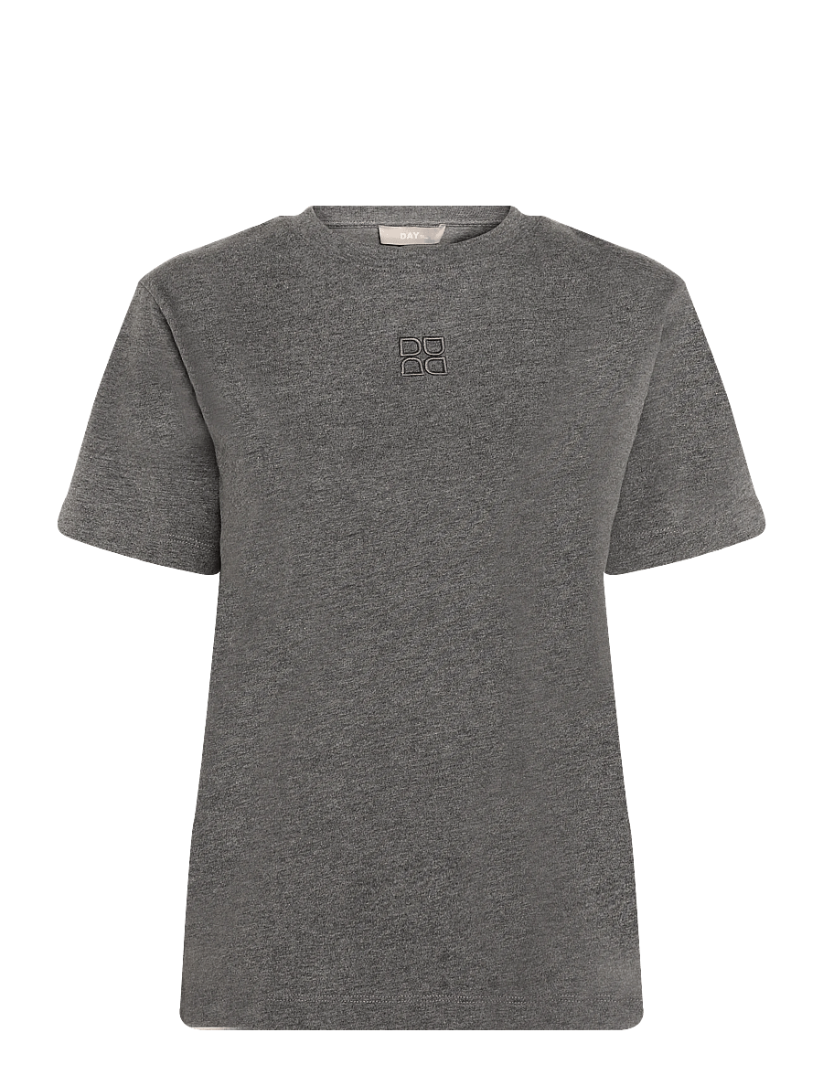 Day Birger et Mikkelsen - Parry - Heavy Jersey - t-shirts - medium grey melange - 1