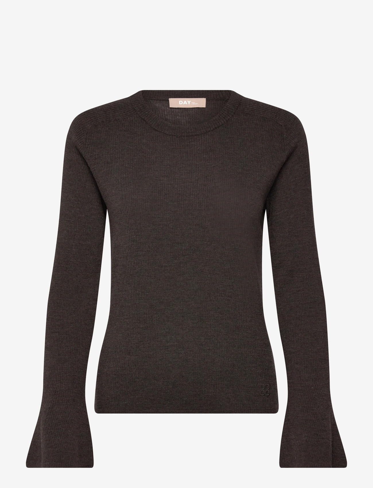 Day Birger et Mikkelsen - Anabelle Rib - Daily Elements - trøjer - dark brown melange - 0
