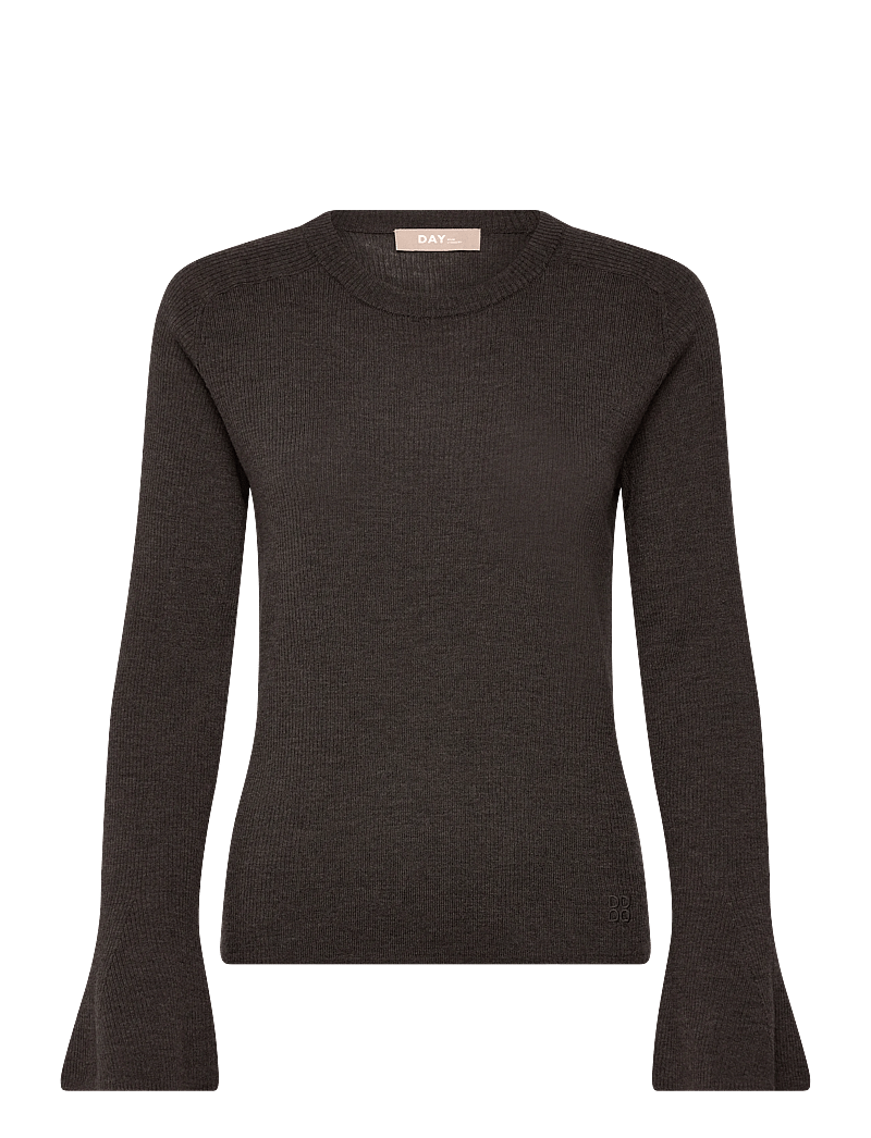 Day Birger et Mikkelsen - Anabelle Rib - Daily Elements - trøjer - dark brown melange - 0