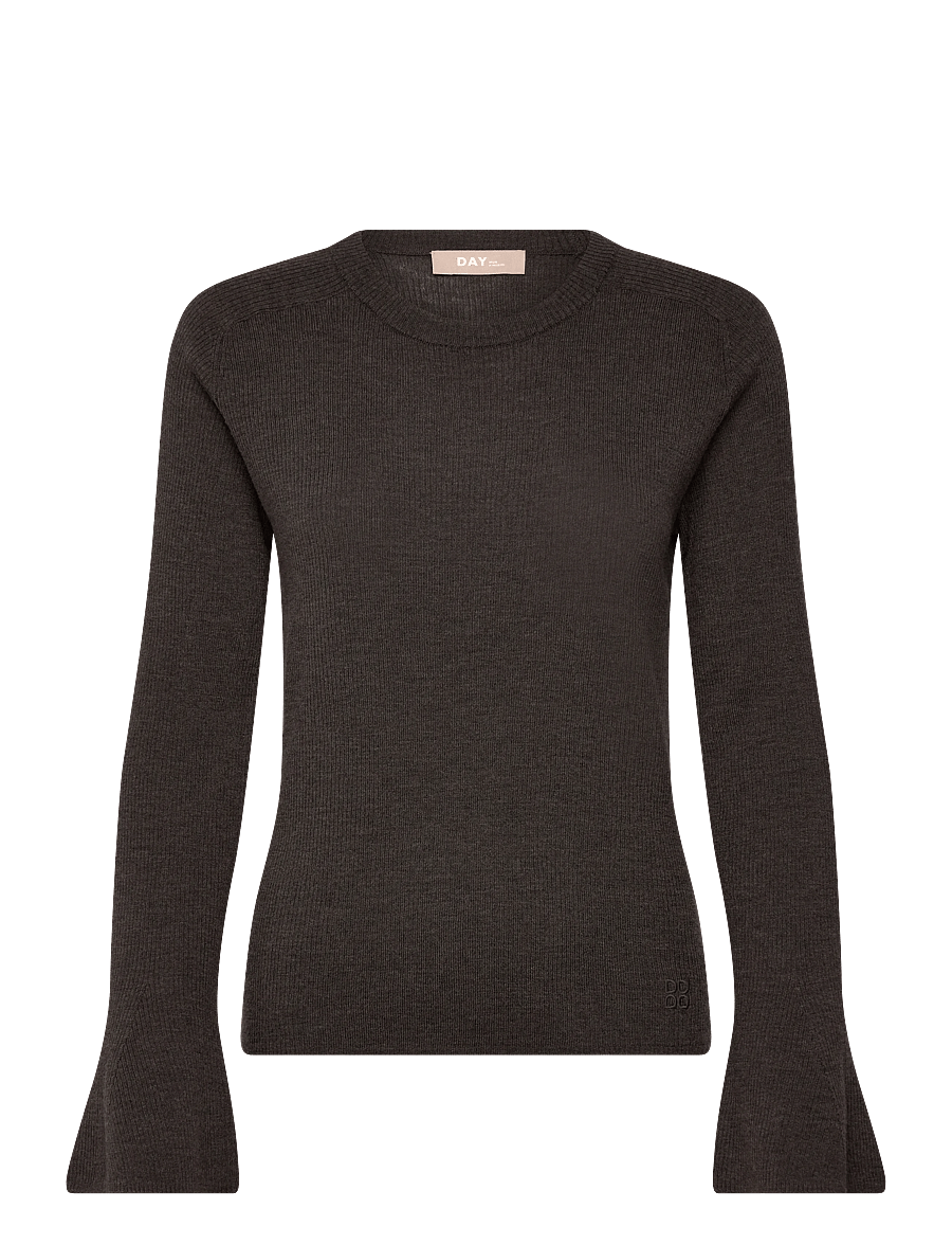 Day Birger et Mikkelsen - Anabelle Rib - Daily Elements - pullover - dark brown melange - 1
