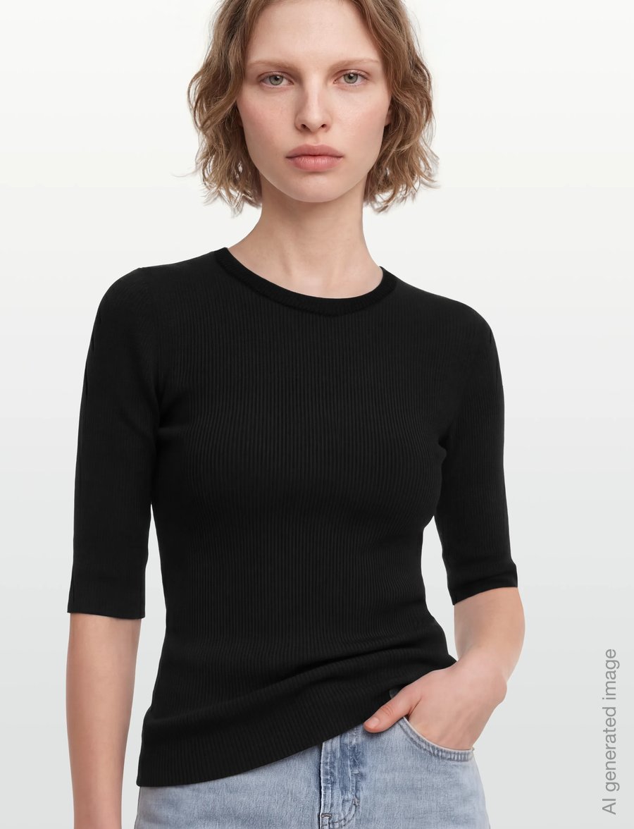 Day Birger et Mikkelsen - Carolina Rib - Daily Elements - striktrøjer - black - 3